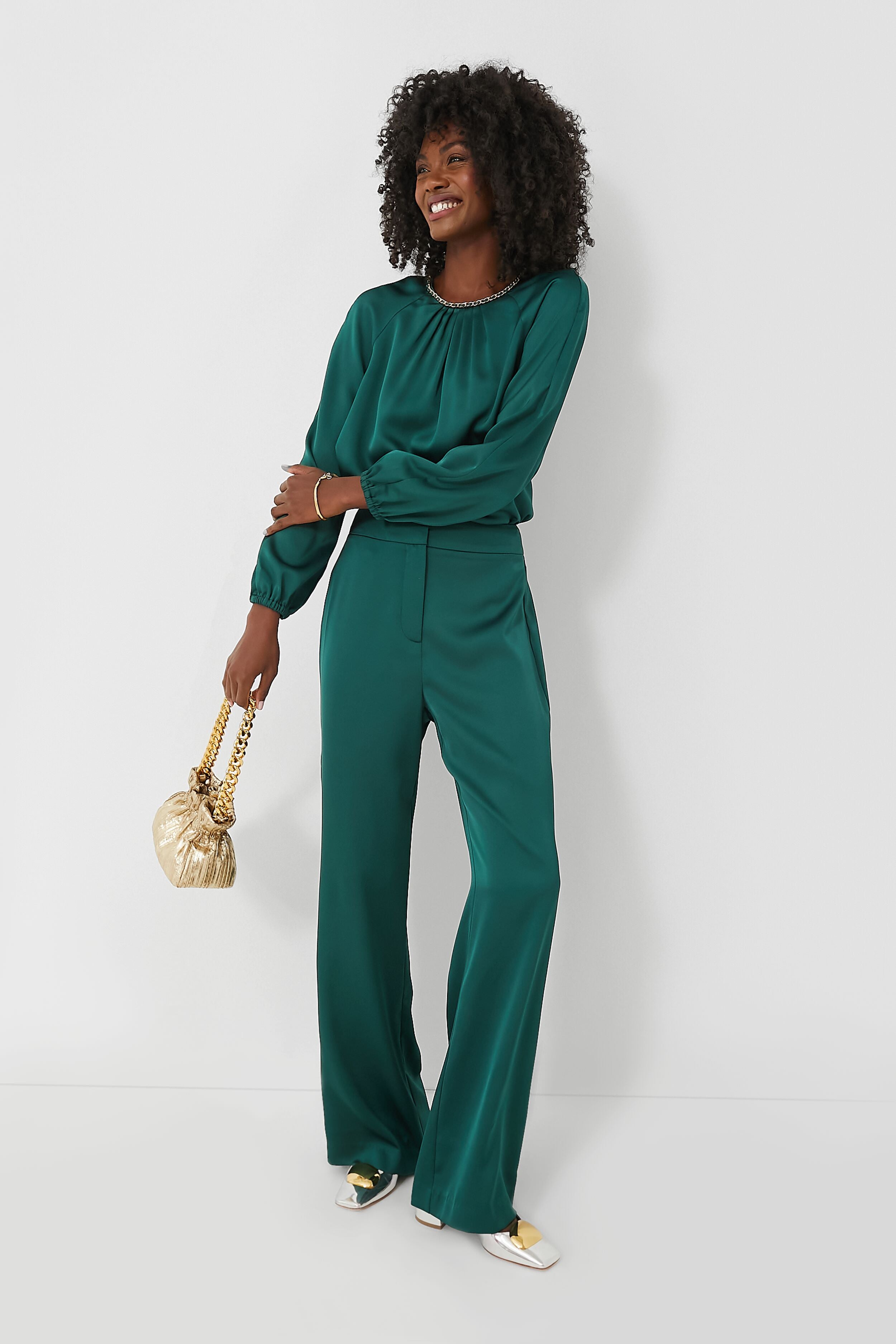 Rainforest Green Erin Pants-Beilave