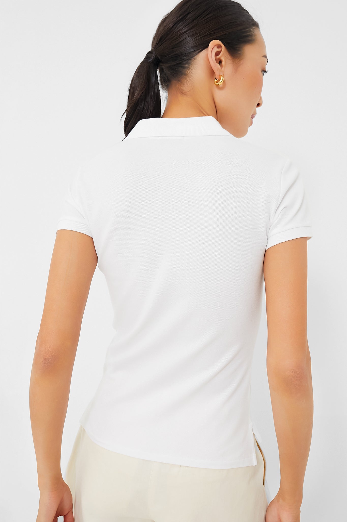 White Julie Slim Polo-Beilave