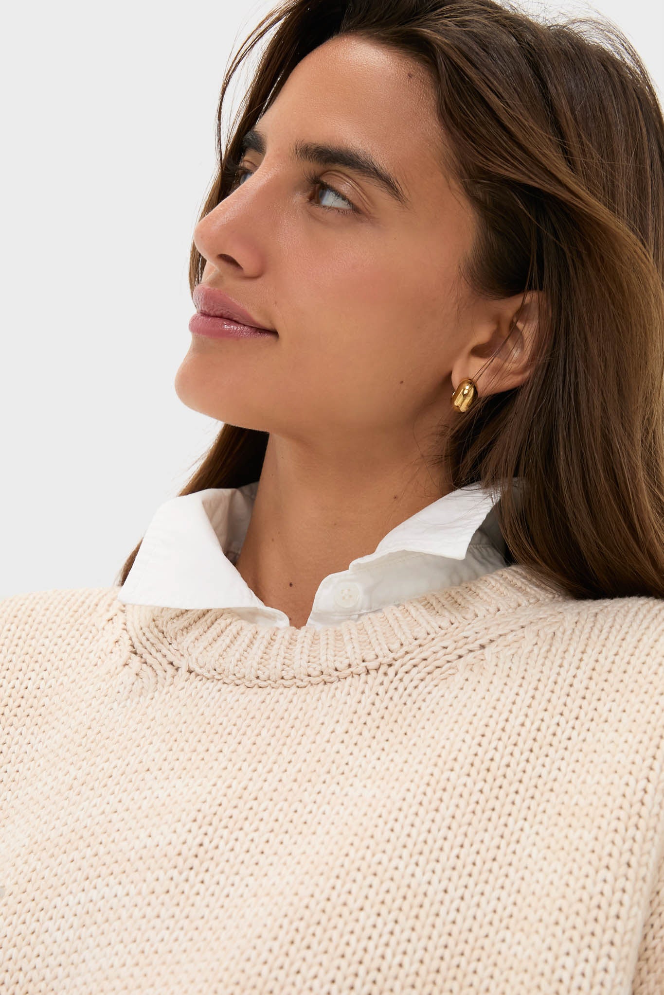 Sandstone Cotton Cliff Crewneck Sweater-Beilave