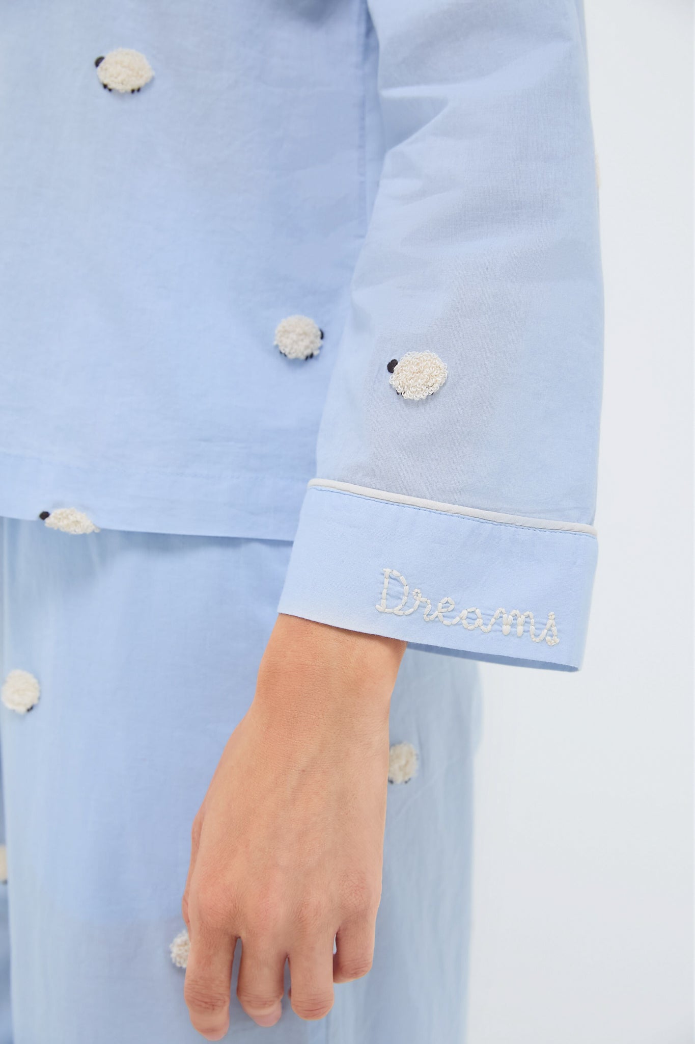 Sky Sheep Sleepwear Button Down PJ Set-Beilave