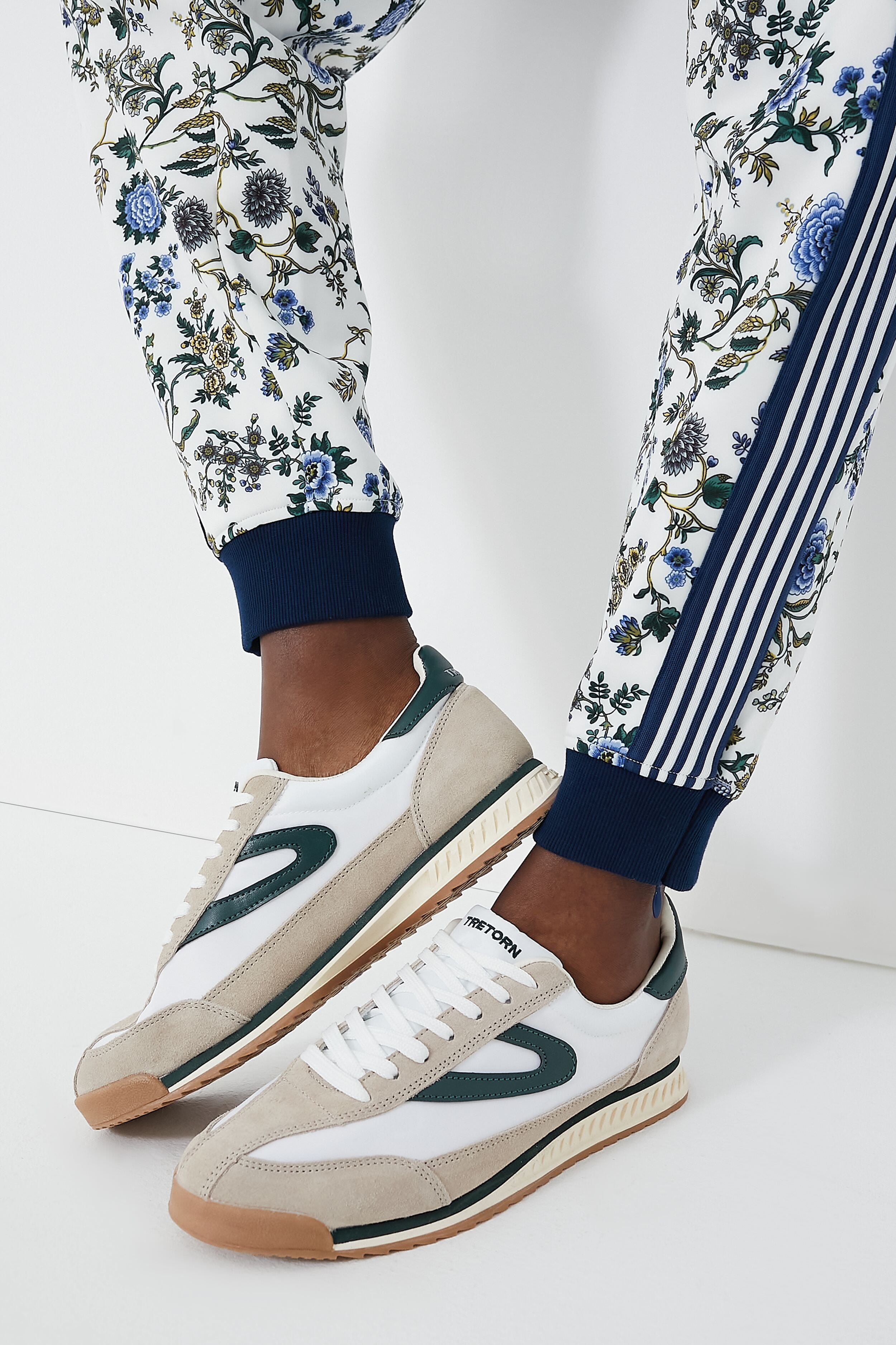 White and Green Rawlins Sneakers-Beilave