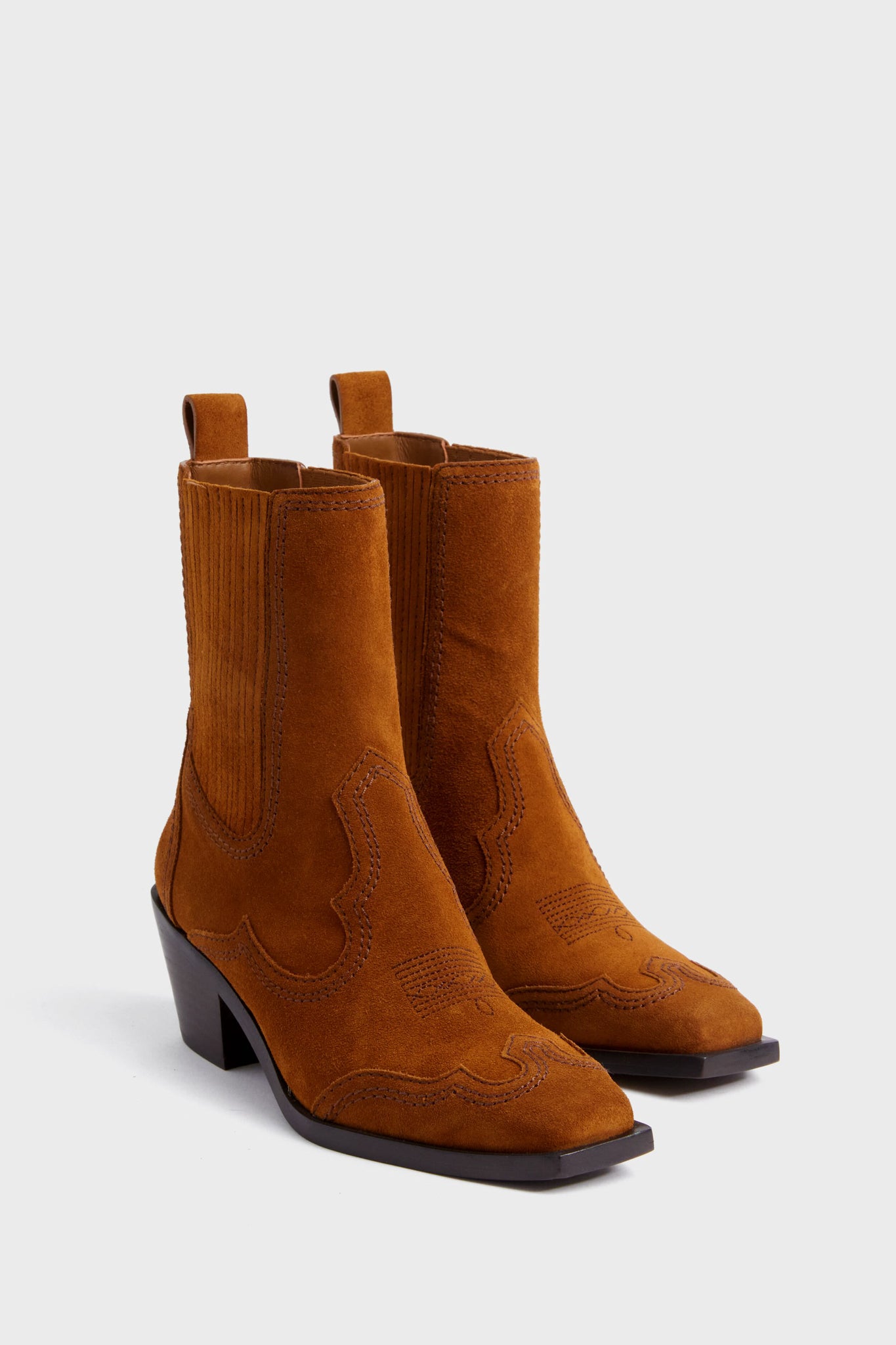 Cacao Split Suede Agnes Boots-Beilave