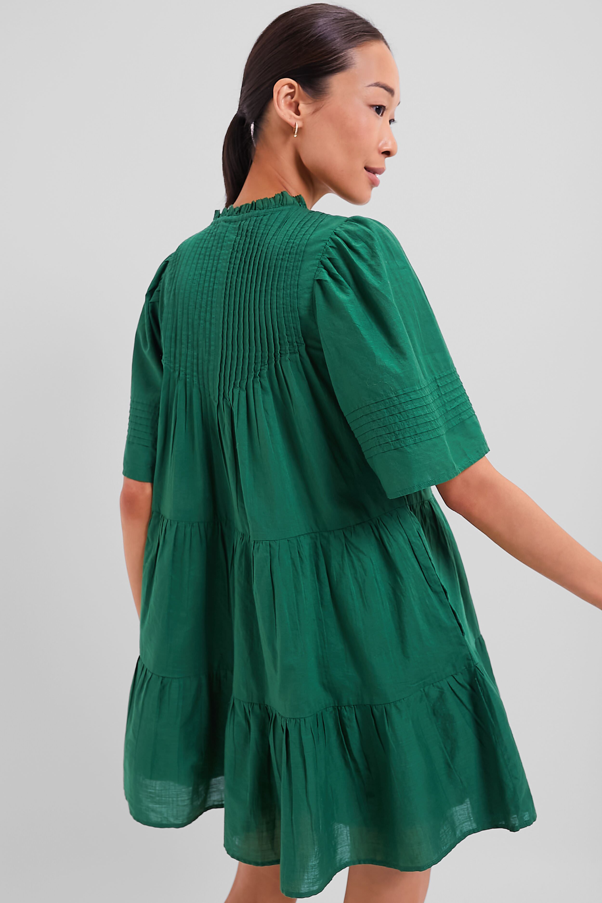Emerald Renata Solid Shortsleeve Dress-Beilave