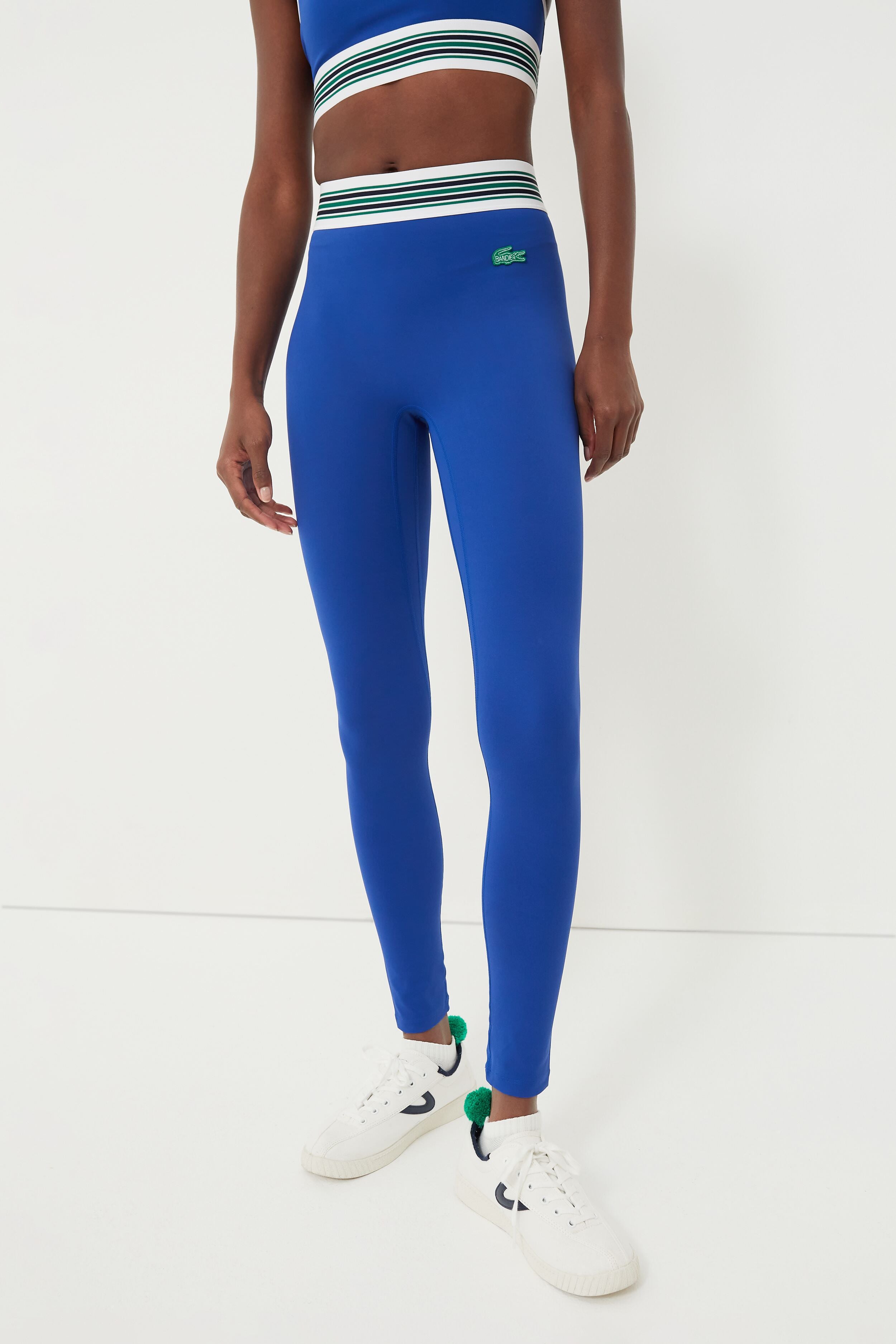 Cobalt Multi Striped Band Leggings-Beilave