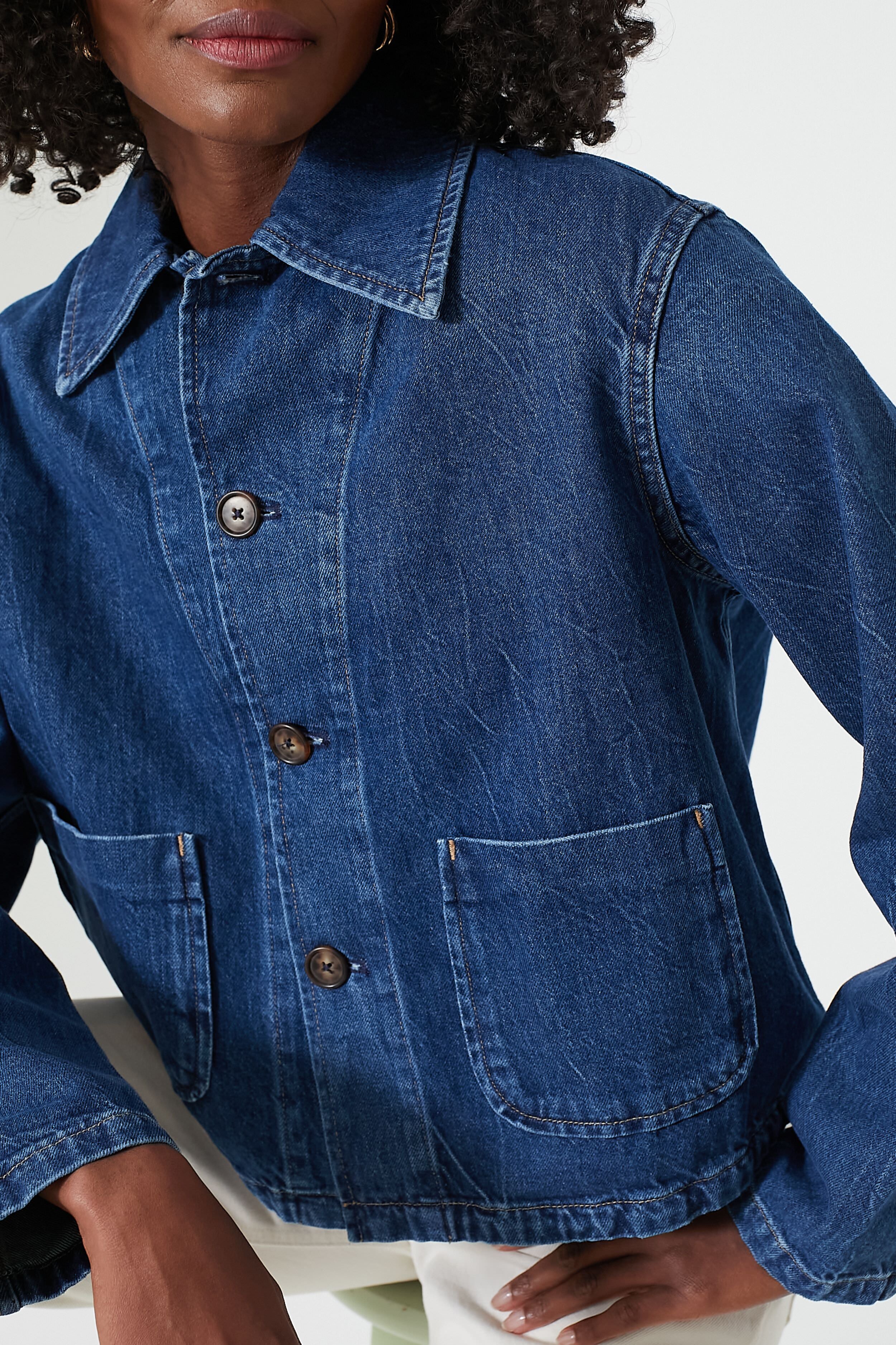 Wills Wash Rigid Denim Cropped Denim Jacket-Beilave