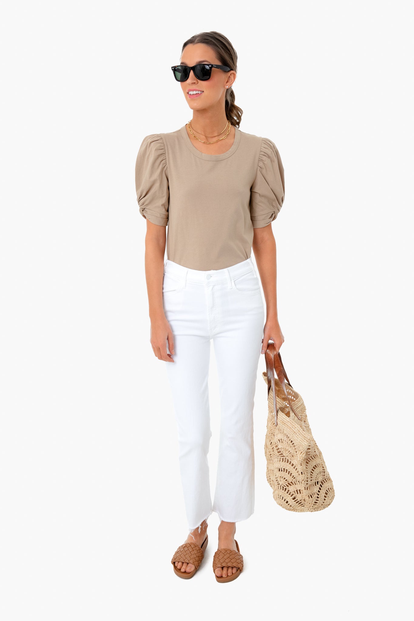 Dark Sand Sonnie Flat Sandals-Beilave