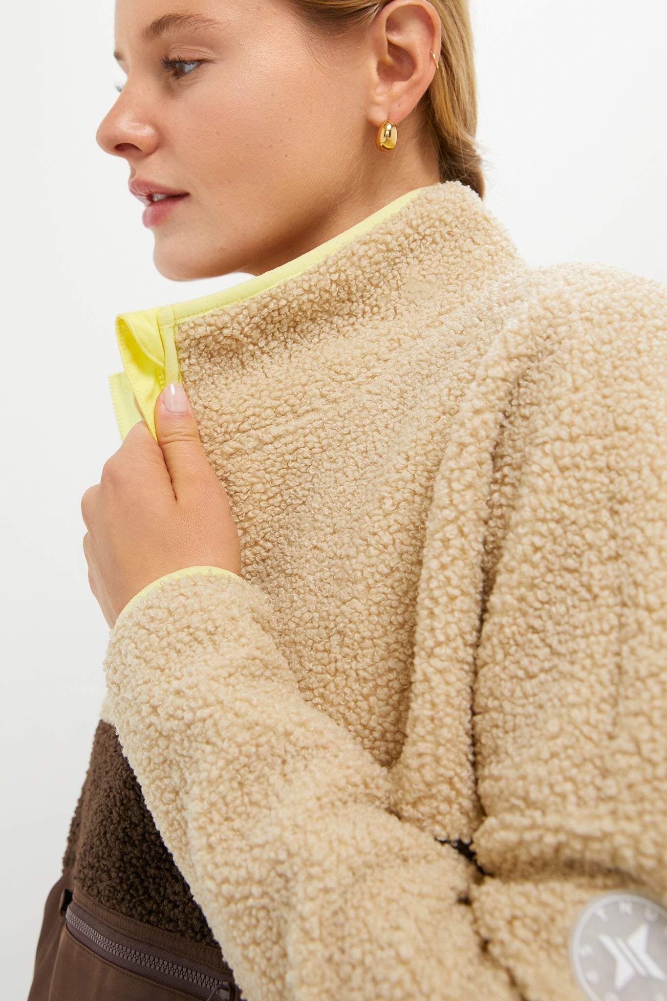 Brown Fleece Cady Quarter Zip-Beilave