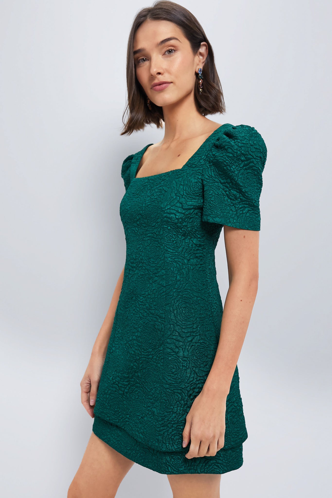 Emerald Green Juliana Mini Dress-Beilave