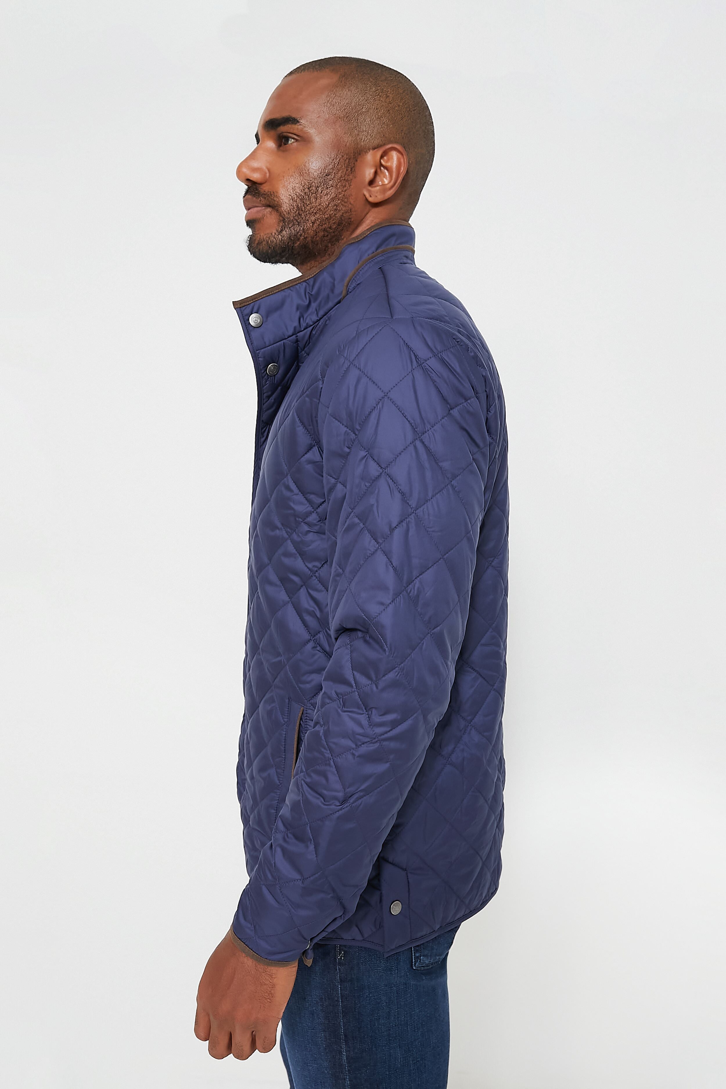 Navy Suffolk Quilted Travel Coat-Beilave