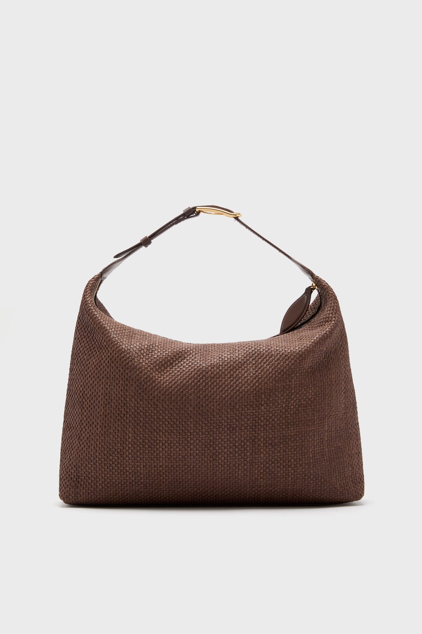 Brown Raffia Pillow Shoulder Bag-Beilave
