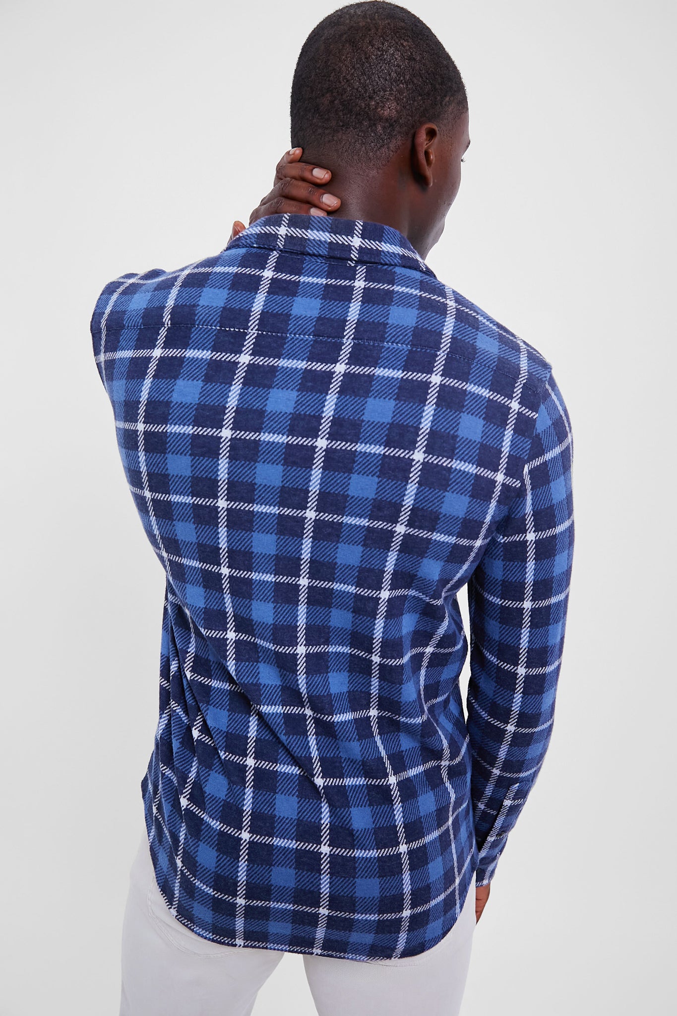 Blue Winds Plaid Legend Sweater Shirt-Beilave