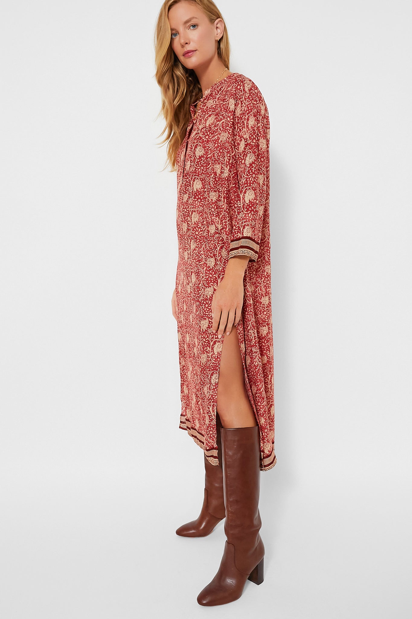 Water Lily Terracotta Isobel Dress-Beilave