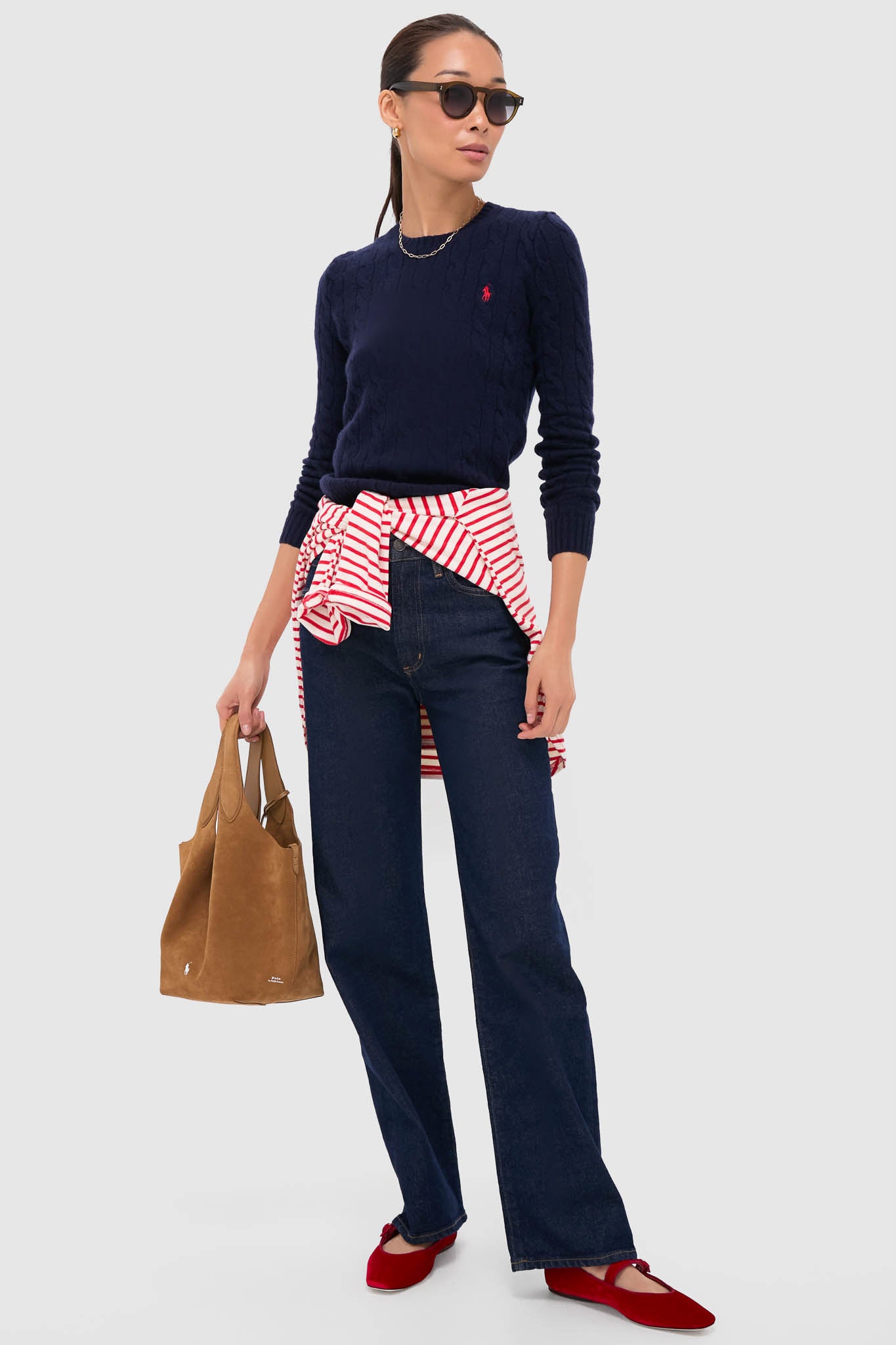 Red Velvet Ginger Mary Jane Flats-Beilave