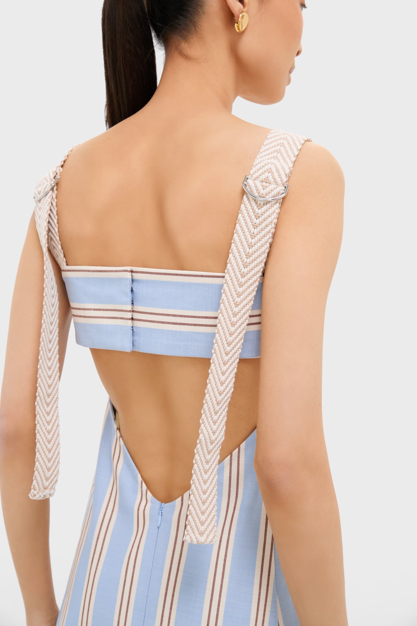 Havana Stripe Talette Dress-Beilave