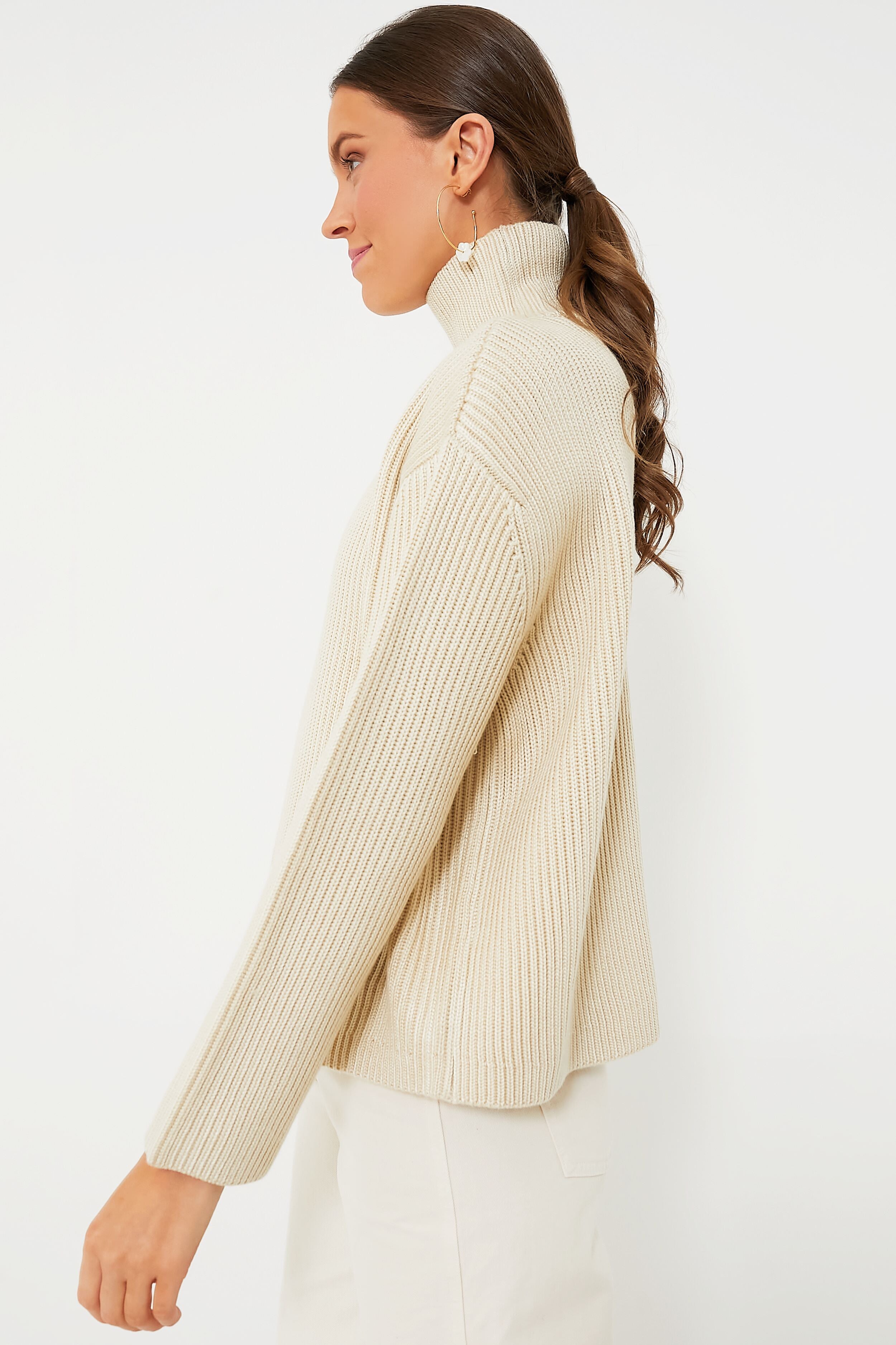 Tan Shimmer Knit Helen Sweater-Beilave