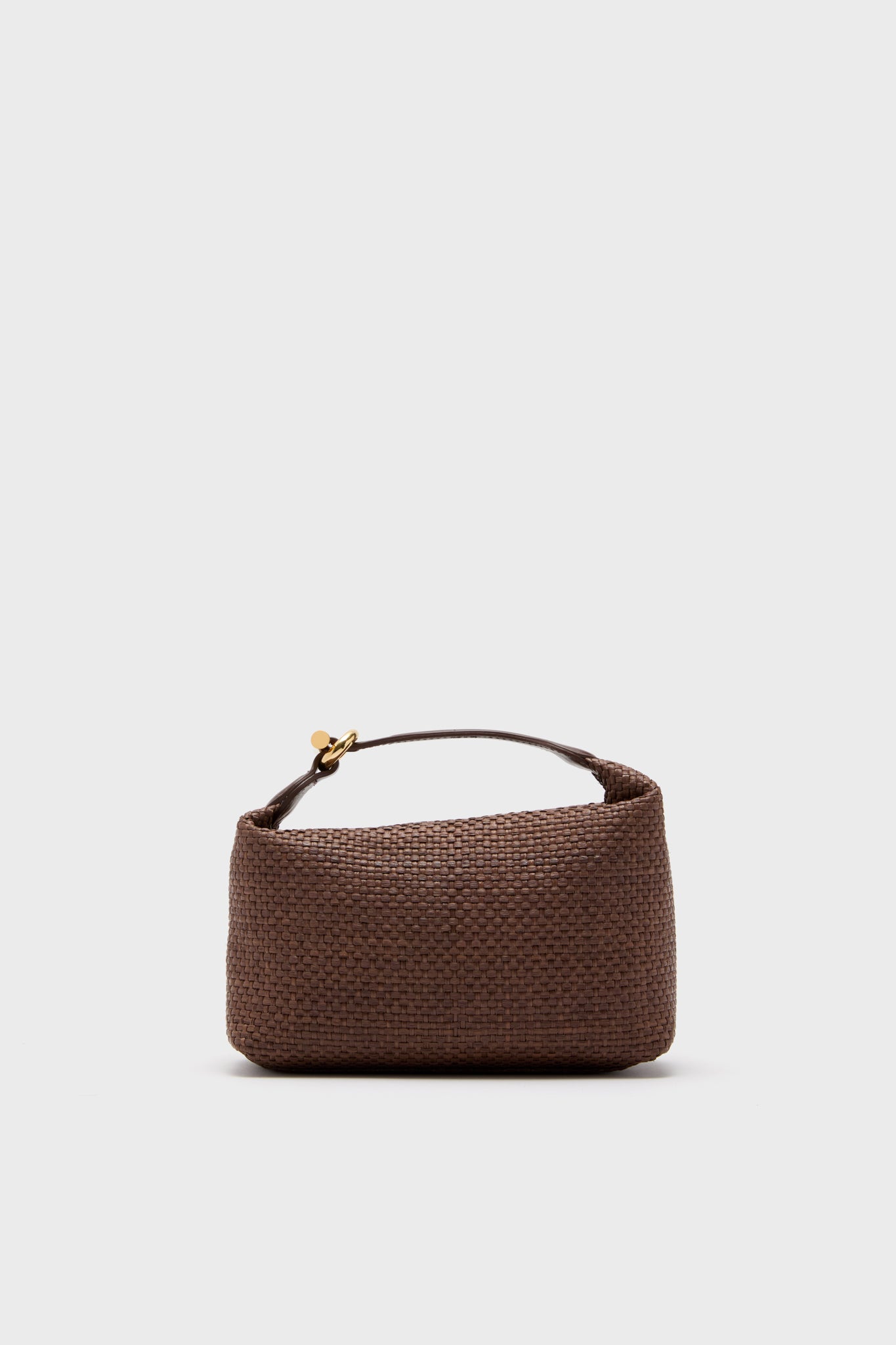 Caramel Raffia Micro Pillow Pouch-Beilave