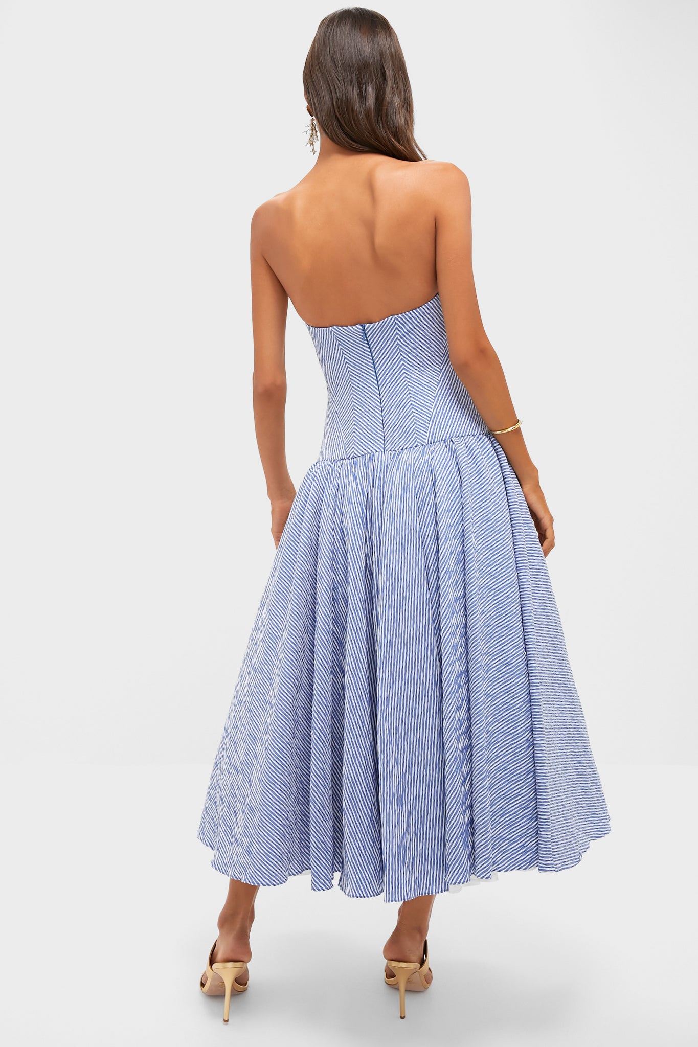 Blue Stripe Summers Dress-Beilave