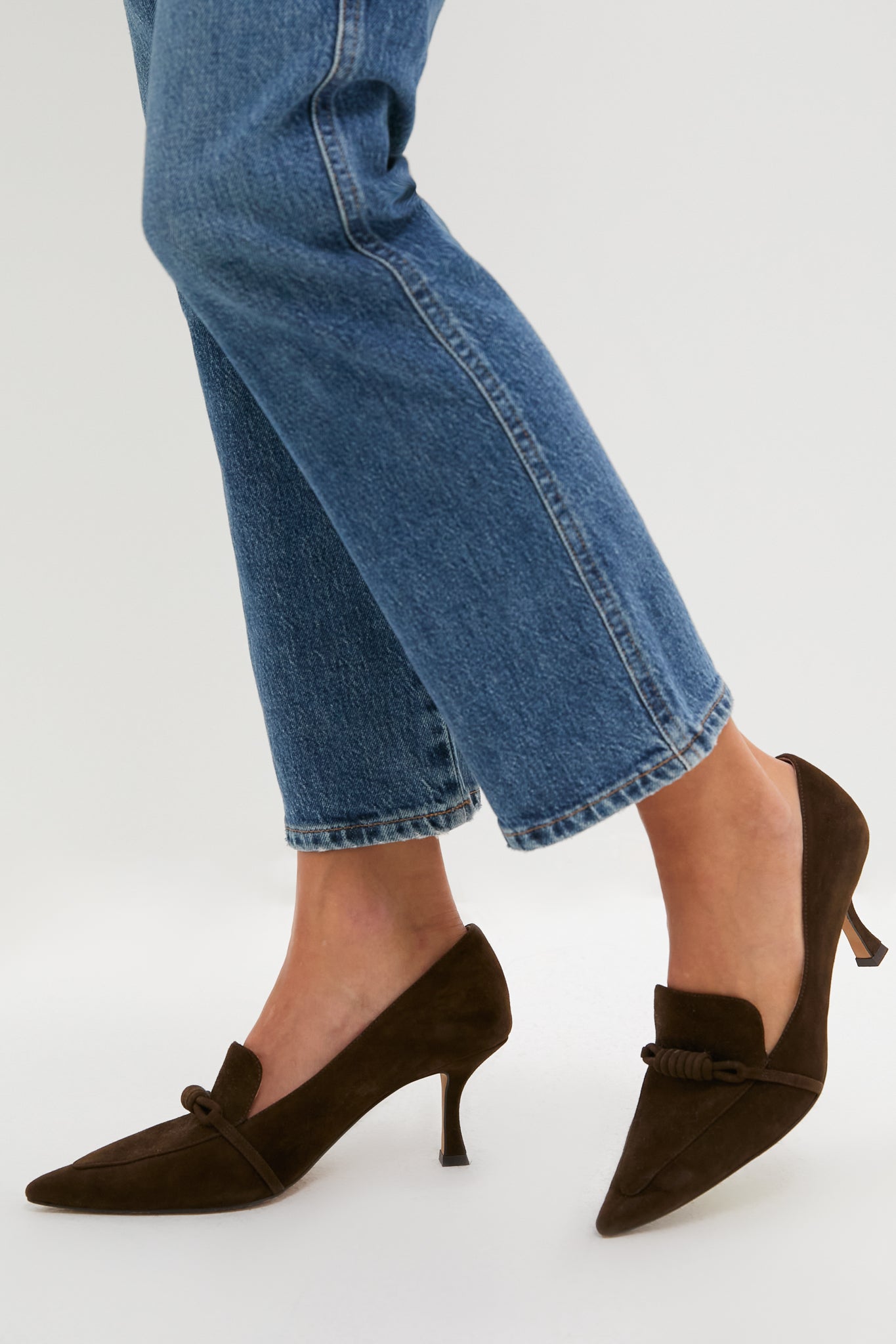 Chocolate Suede Morgan Heels-Beilave