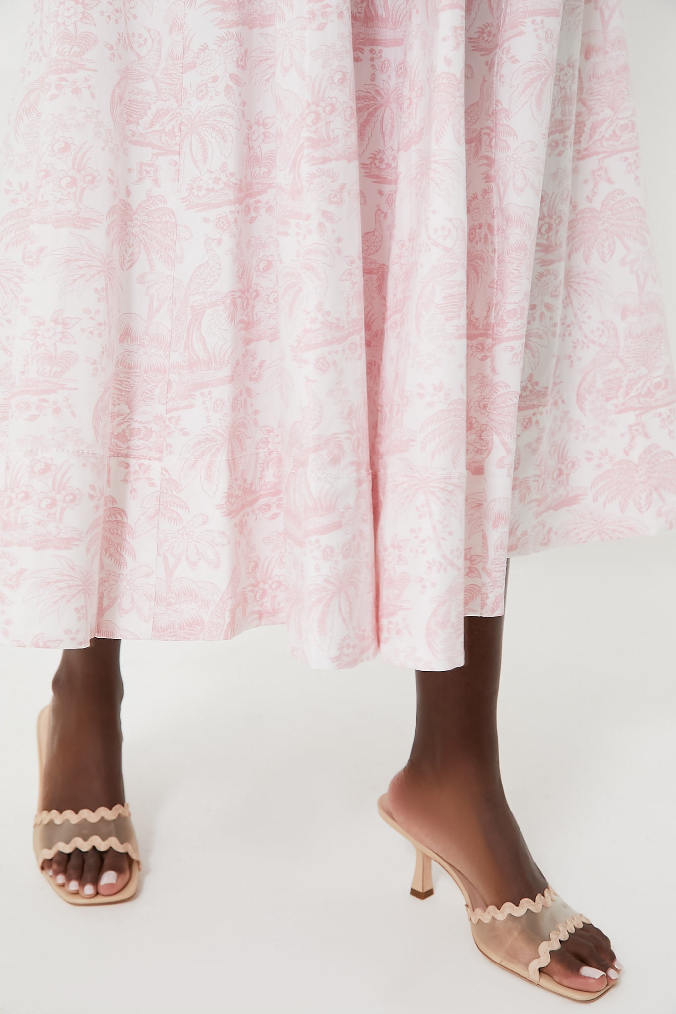 Cherry Blossom Toile Wells Dress-Beilave