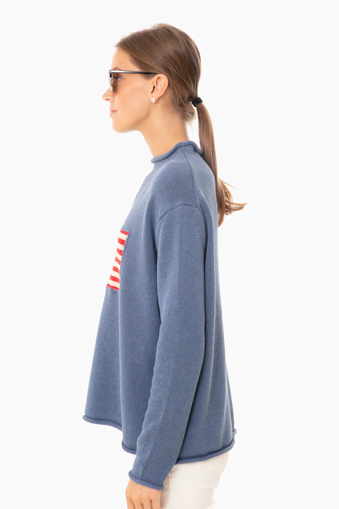 Denim Blue Americana Sweater-Beilave