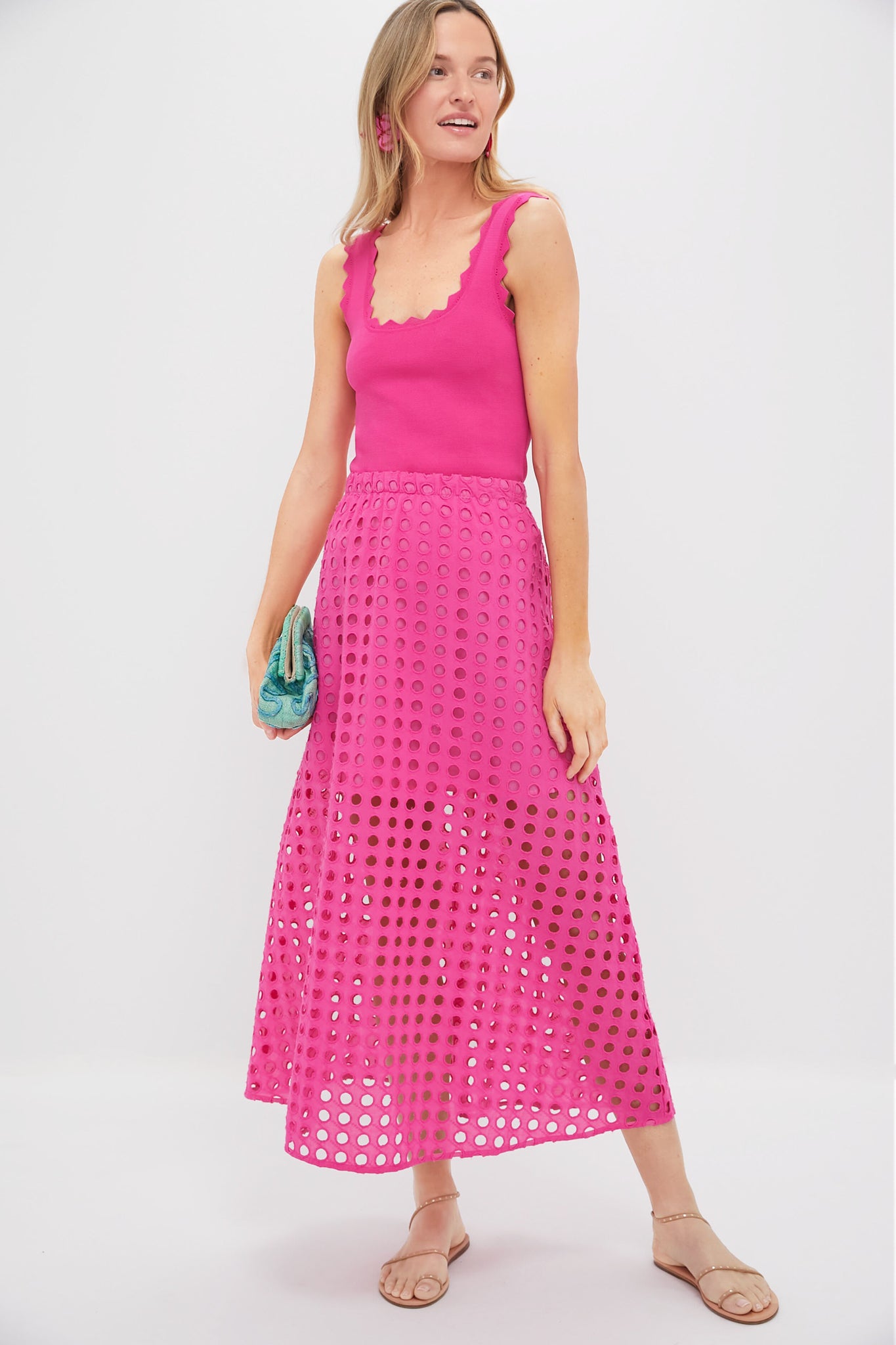 Pink Waverly Earrings-Beilave