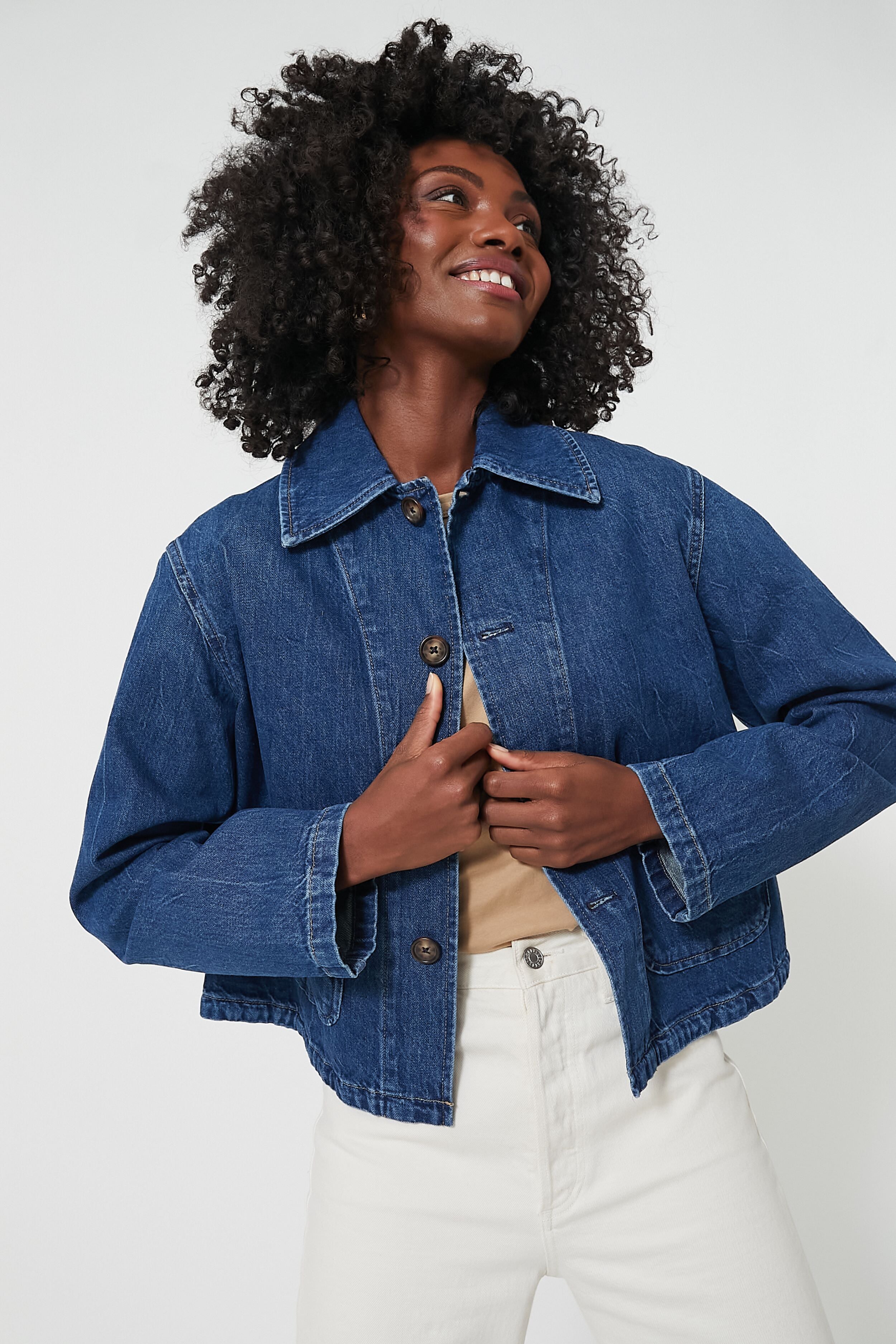 Wills Wash Rigid Denim Cropped Denim Jacket-Beilave