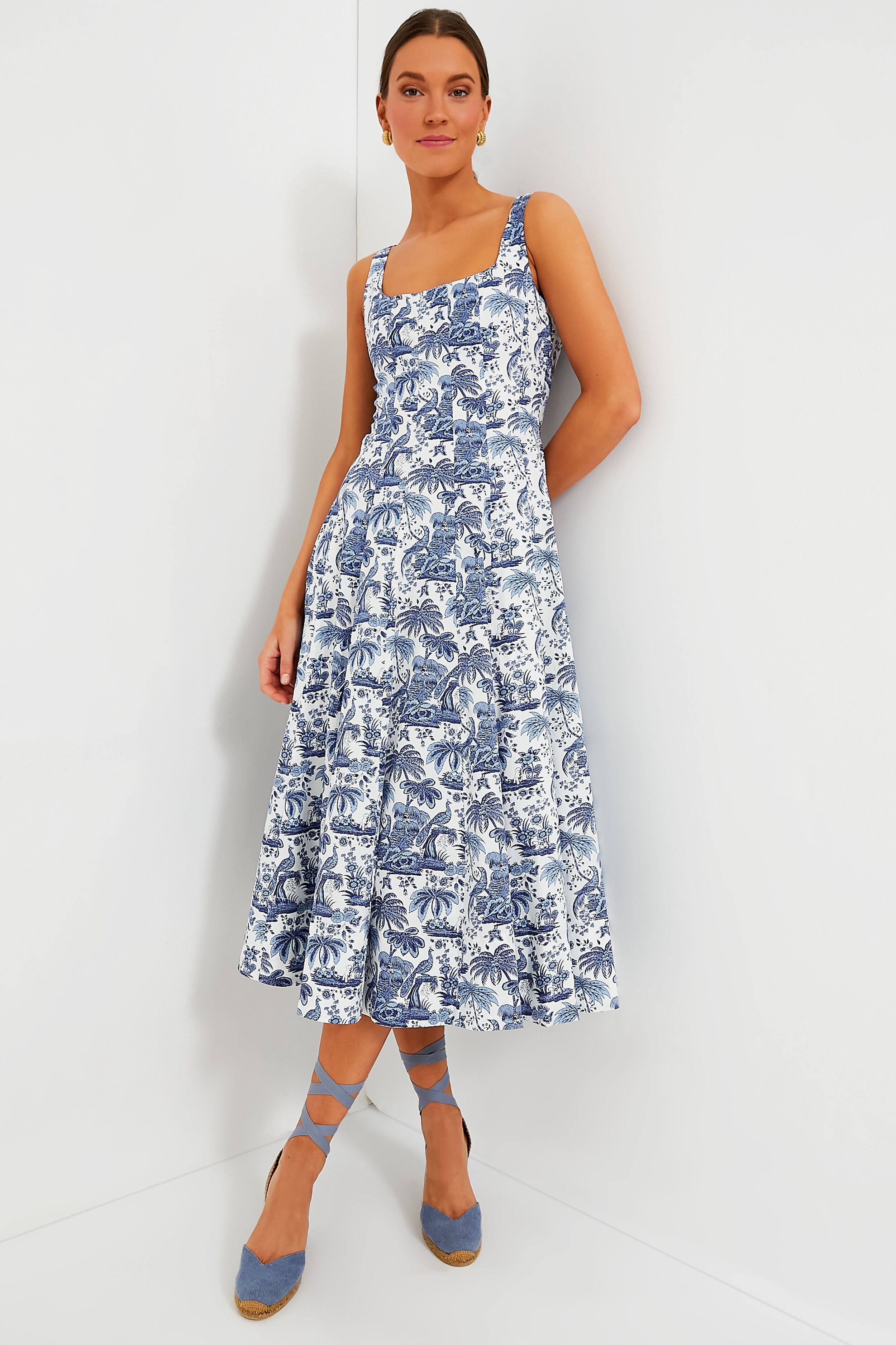 Blue Toile Wells Dress-Beilave