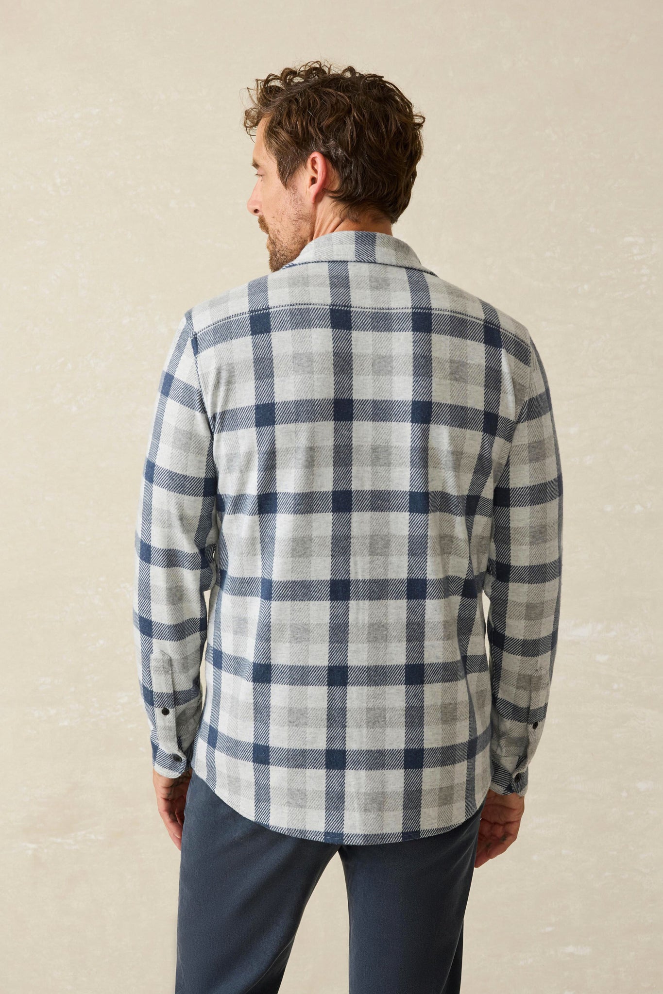 Snowy Night Check Legend Sweater Shirt-Beilave