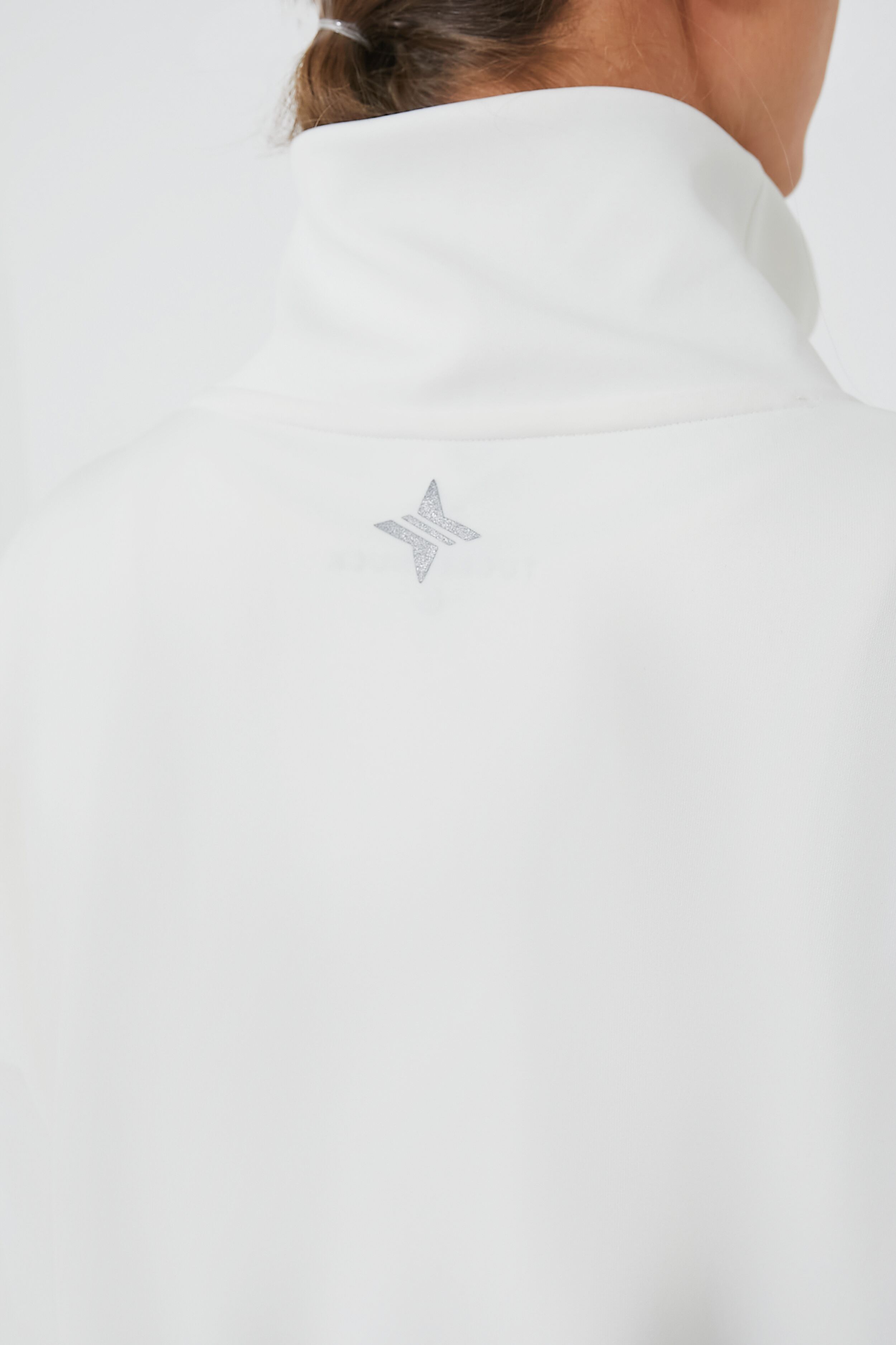 White Cinched Natalie Quarter Zip-Beilave