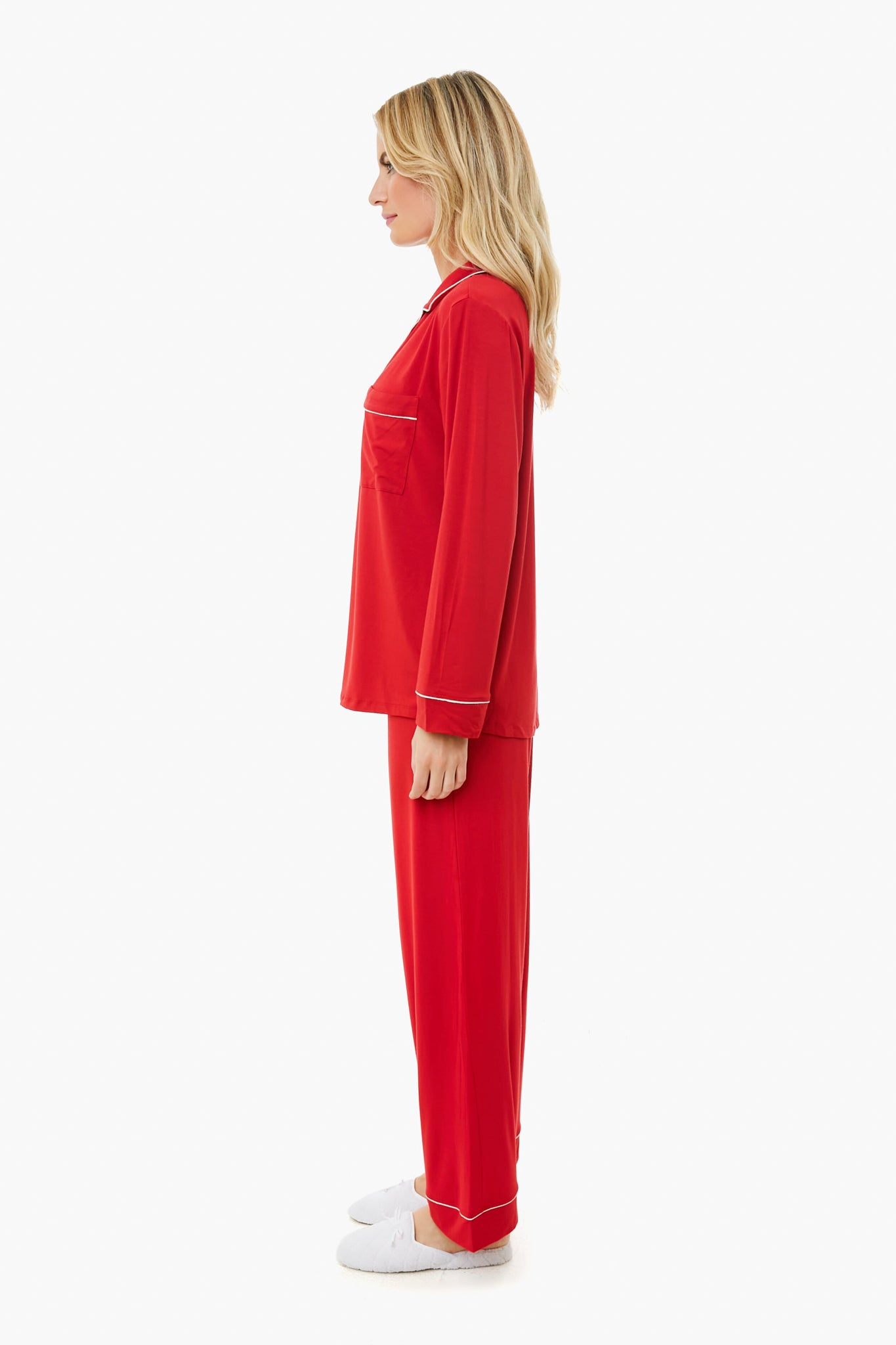 Haute Red Boxed Long PJ Set-Beilave