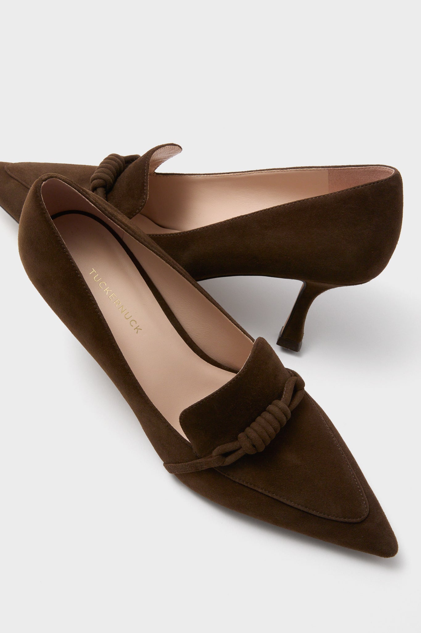 Chocolate Suede Morgan Heels-Beilave