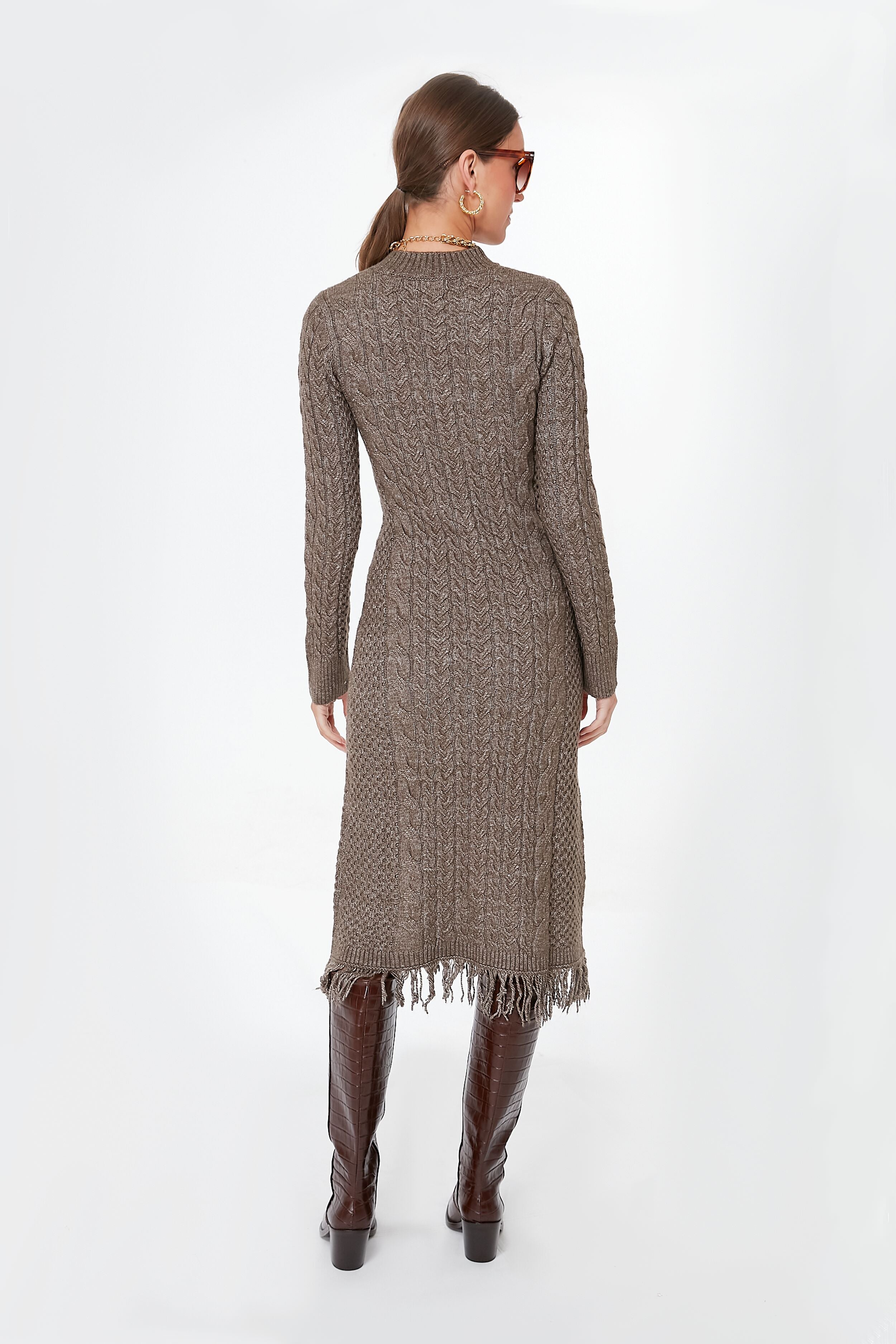 Olive Sweater Dress-Beilave