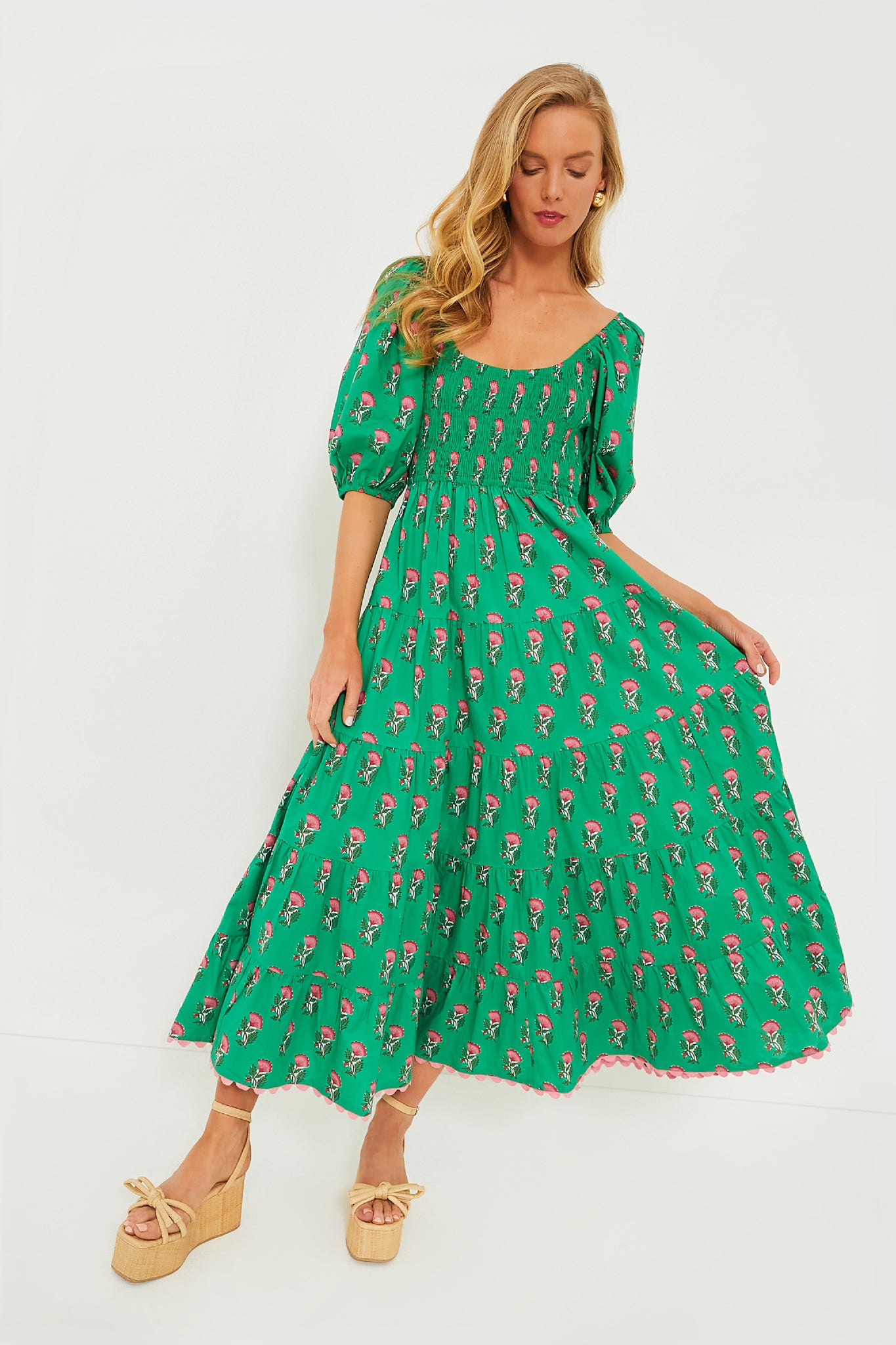 Parakeet Blossom Angelina Dress-Beilave