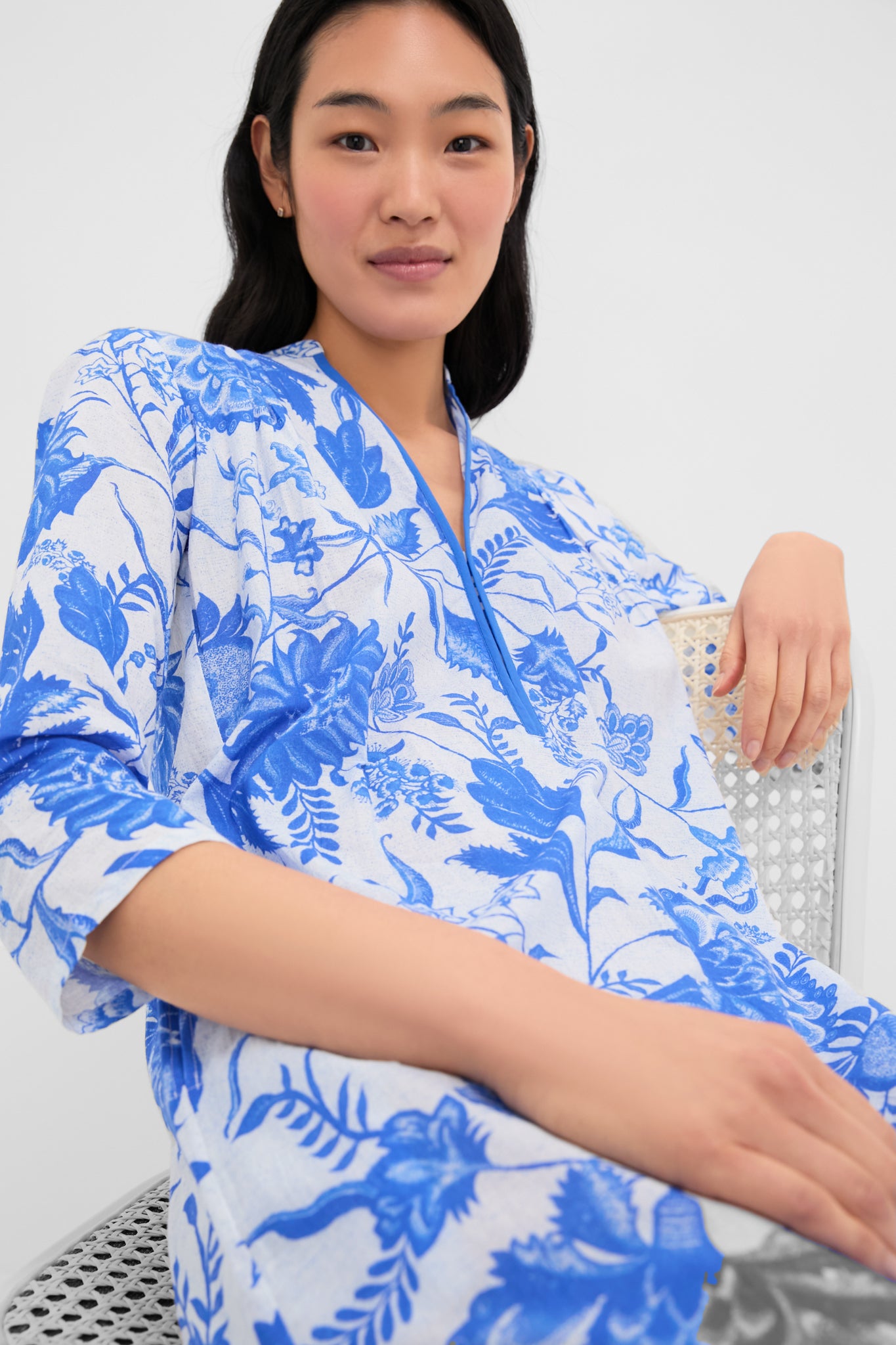 Blue Tiffany Asha Long Kurta-Beilave