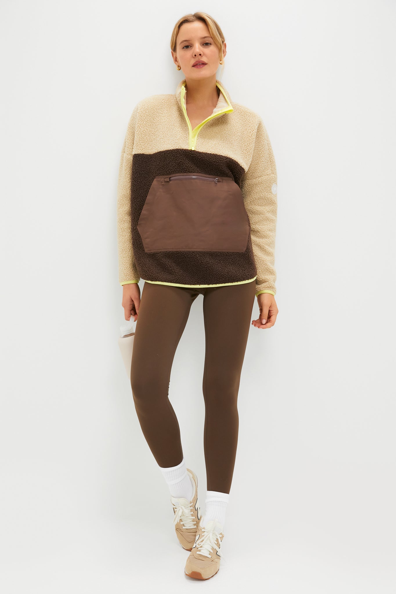 Brown Fleece Cady Quarter Zip-Beilave