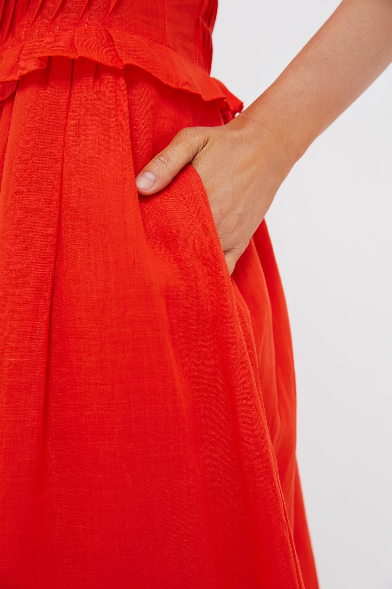 Chili Zora Solid Tank Button Down Dress-Beilave