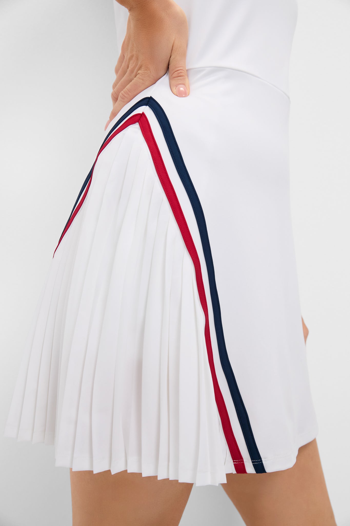 White Performance Jersey Cleo Tennis Tank Dress-Beilave