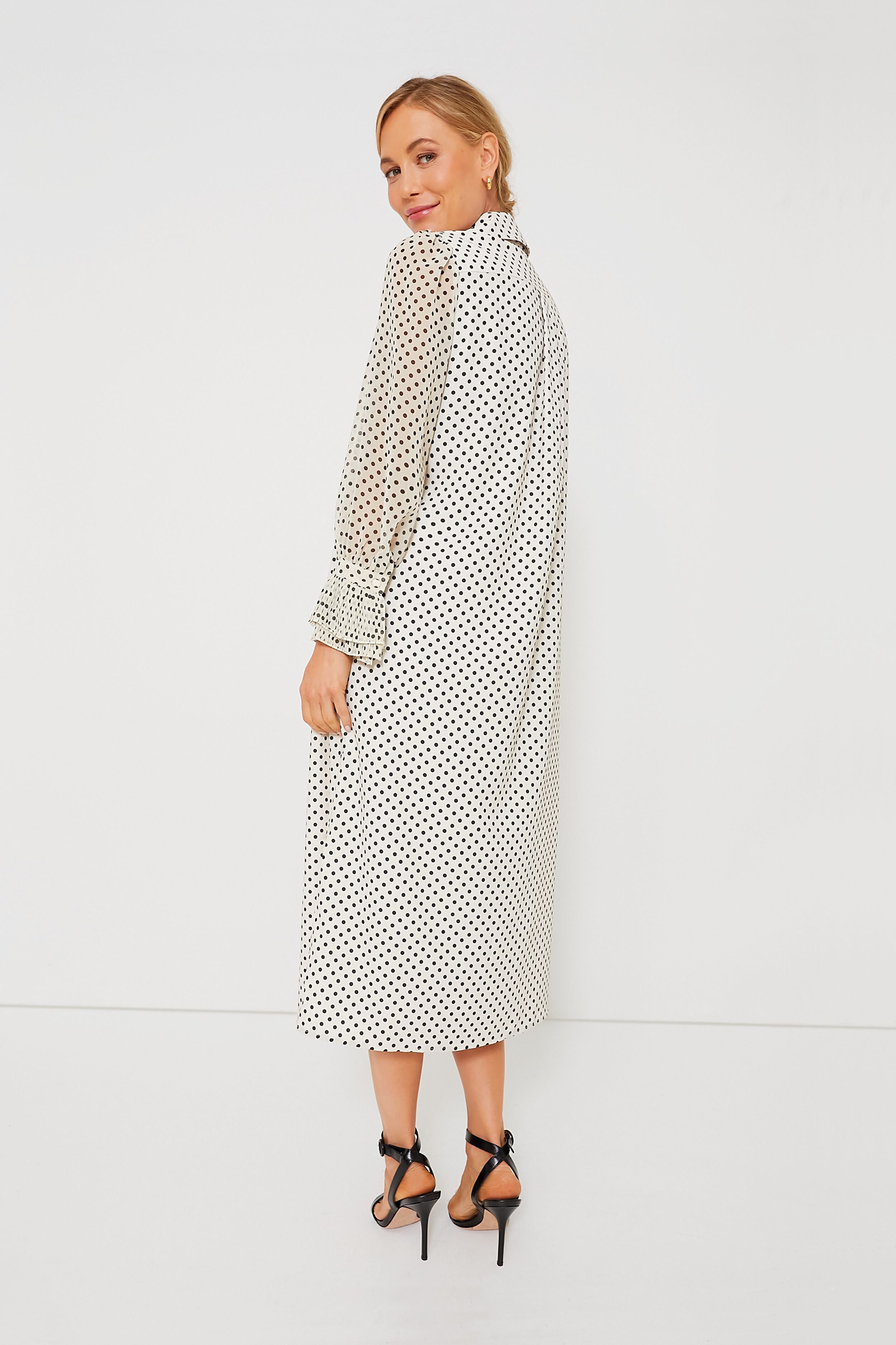 White Polka Dot Livia Dress-Beilave