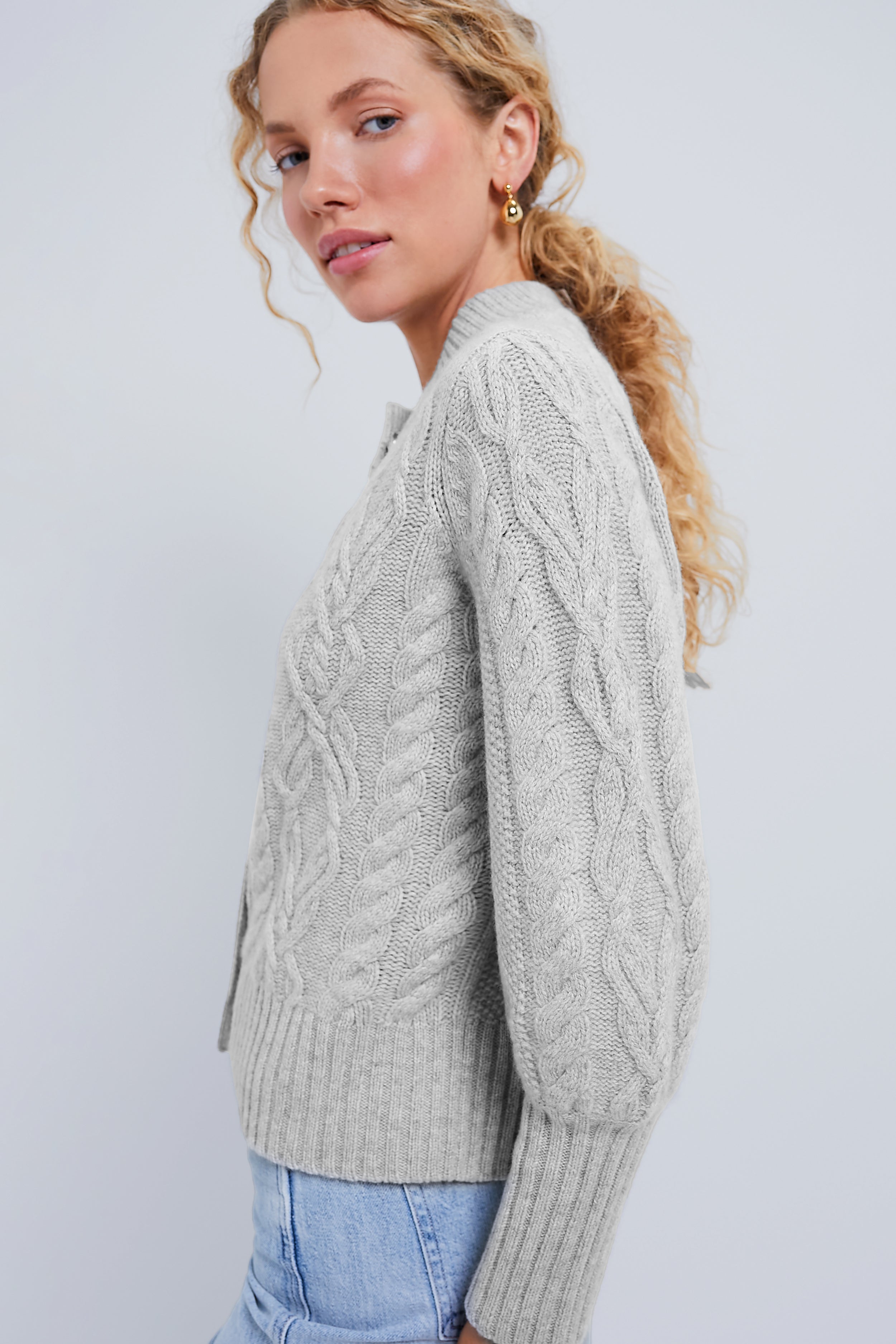 Gray Cashmere Colette Cardigan-Beilave
