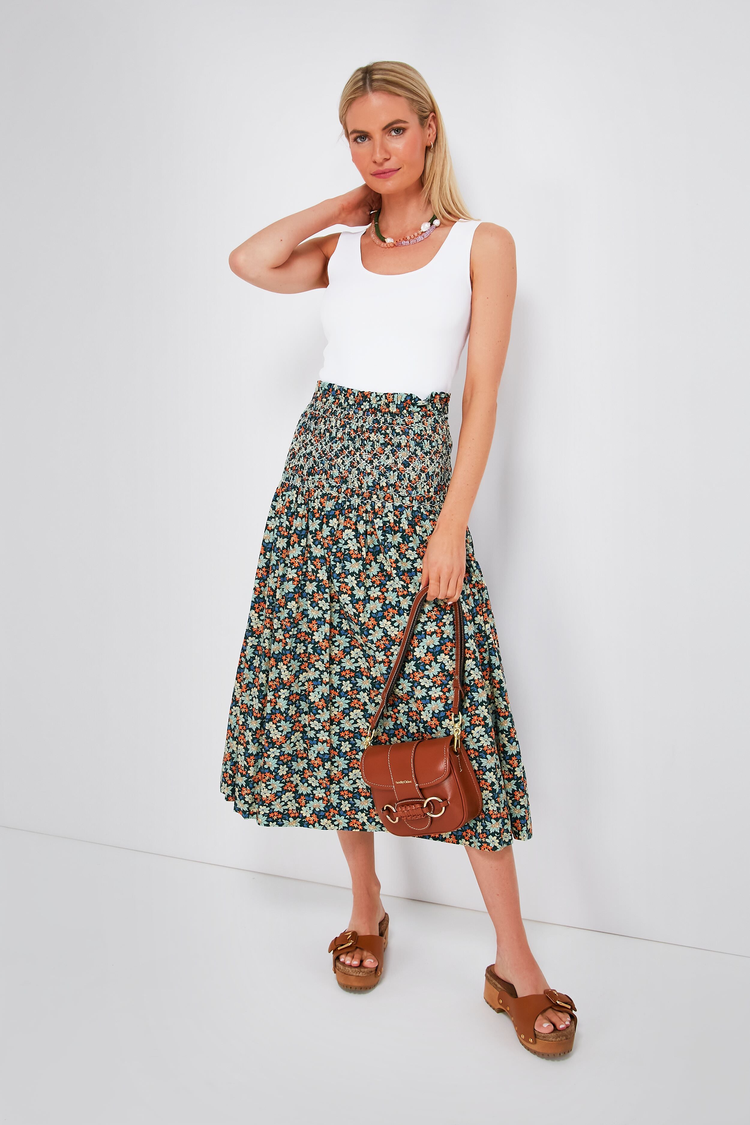Forrest Floral Peggy Skirt-Beilave