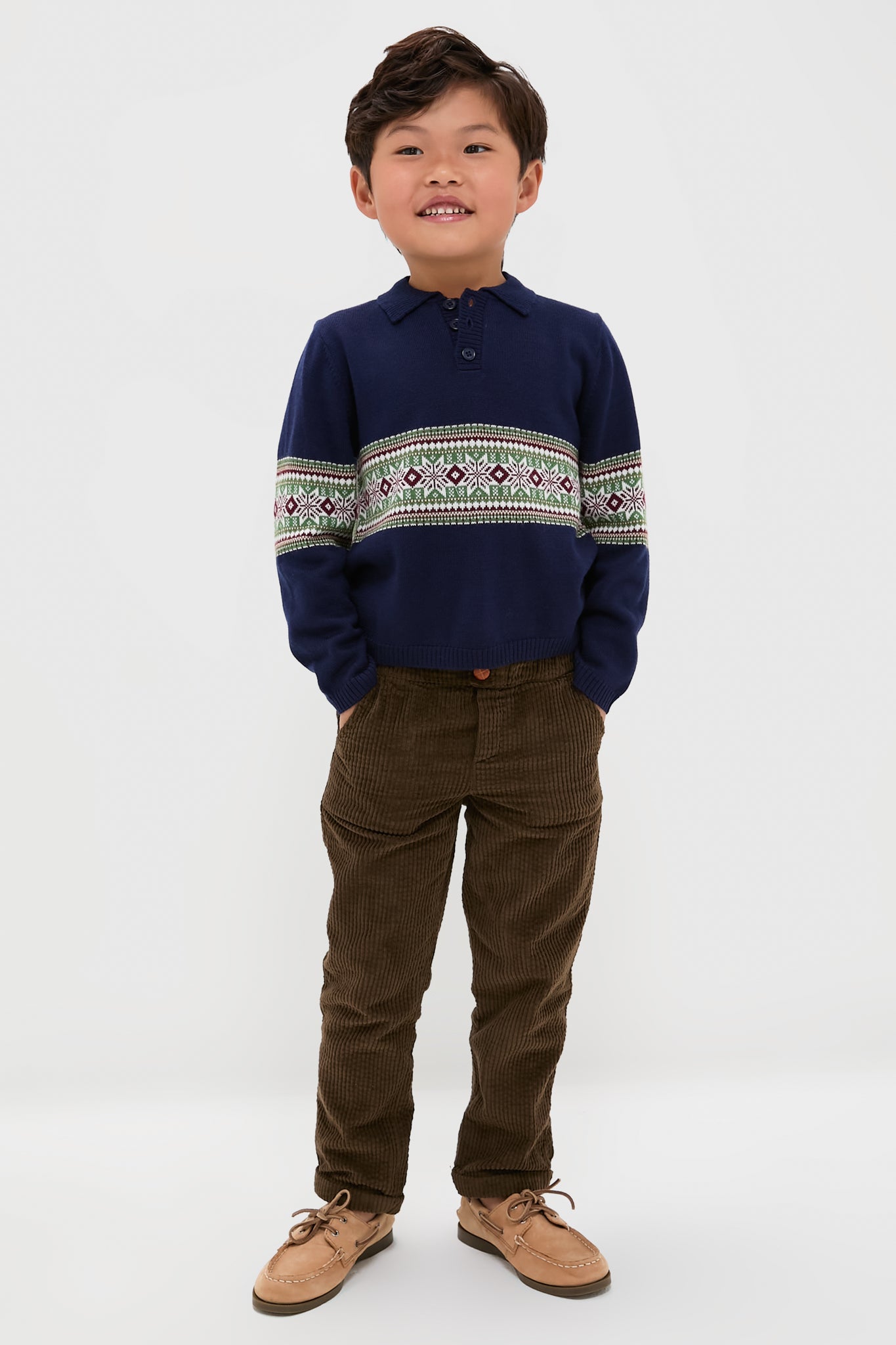 Fairisle Collar Sweater-Beilave