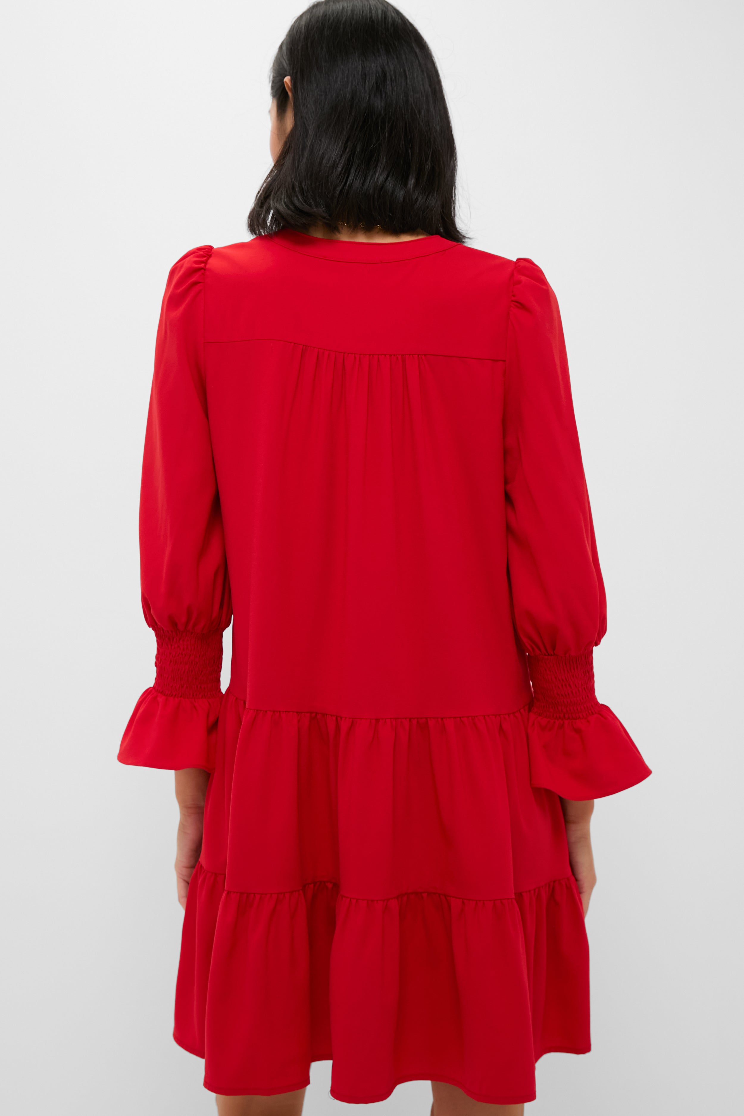 Red Crepe Kenzo Dress-Beilave