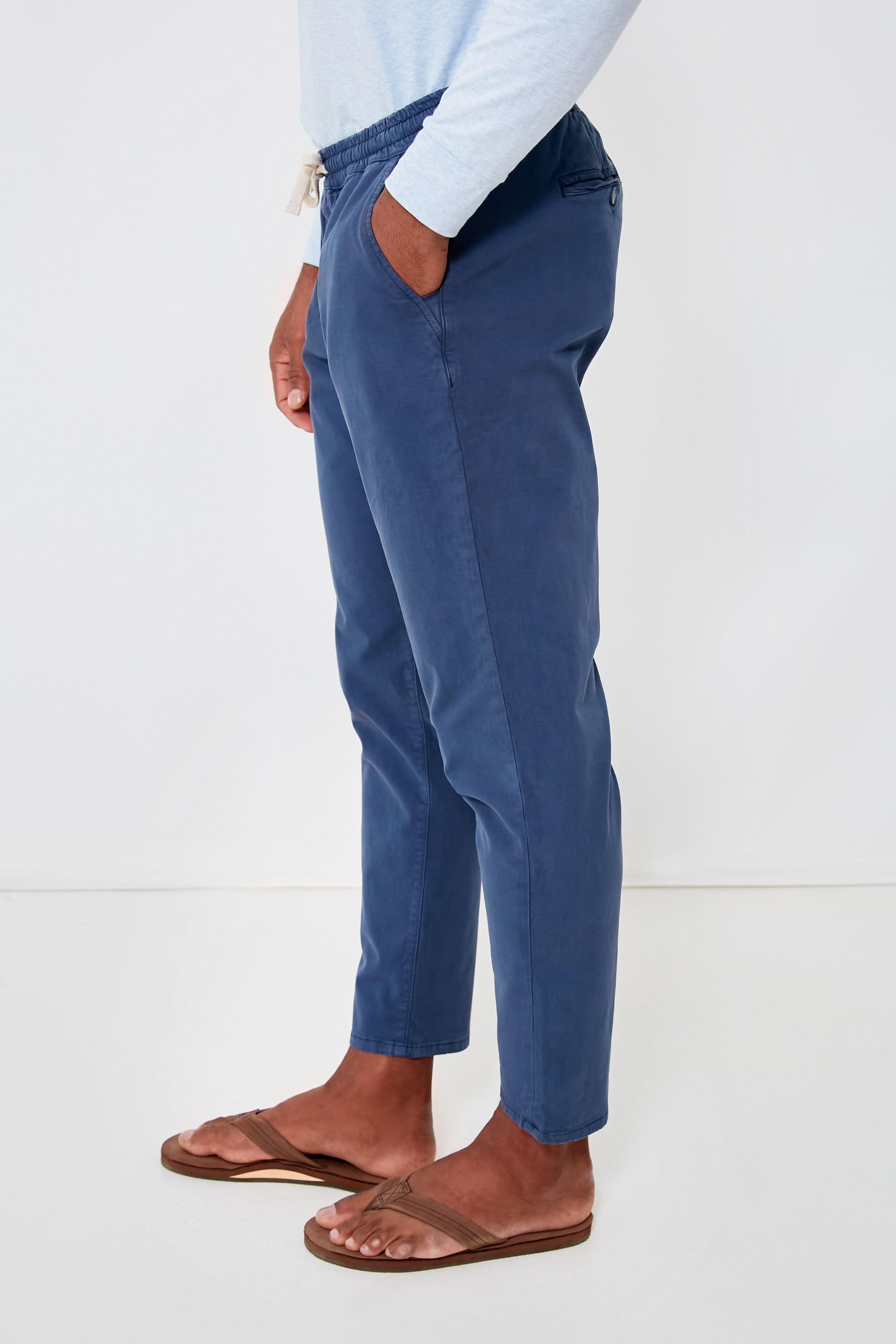 Slate Blue Athletic Fit Saturday Pant-Beilave