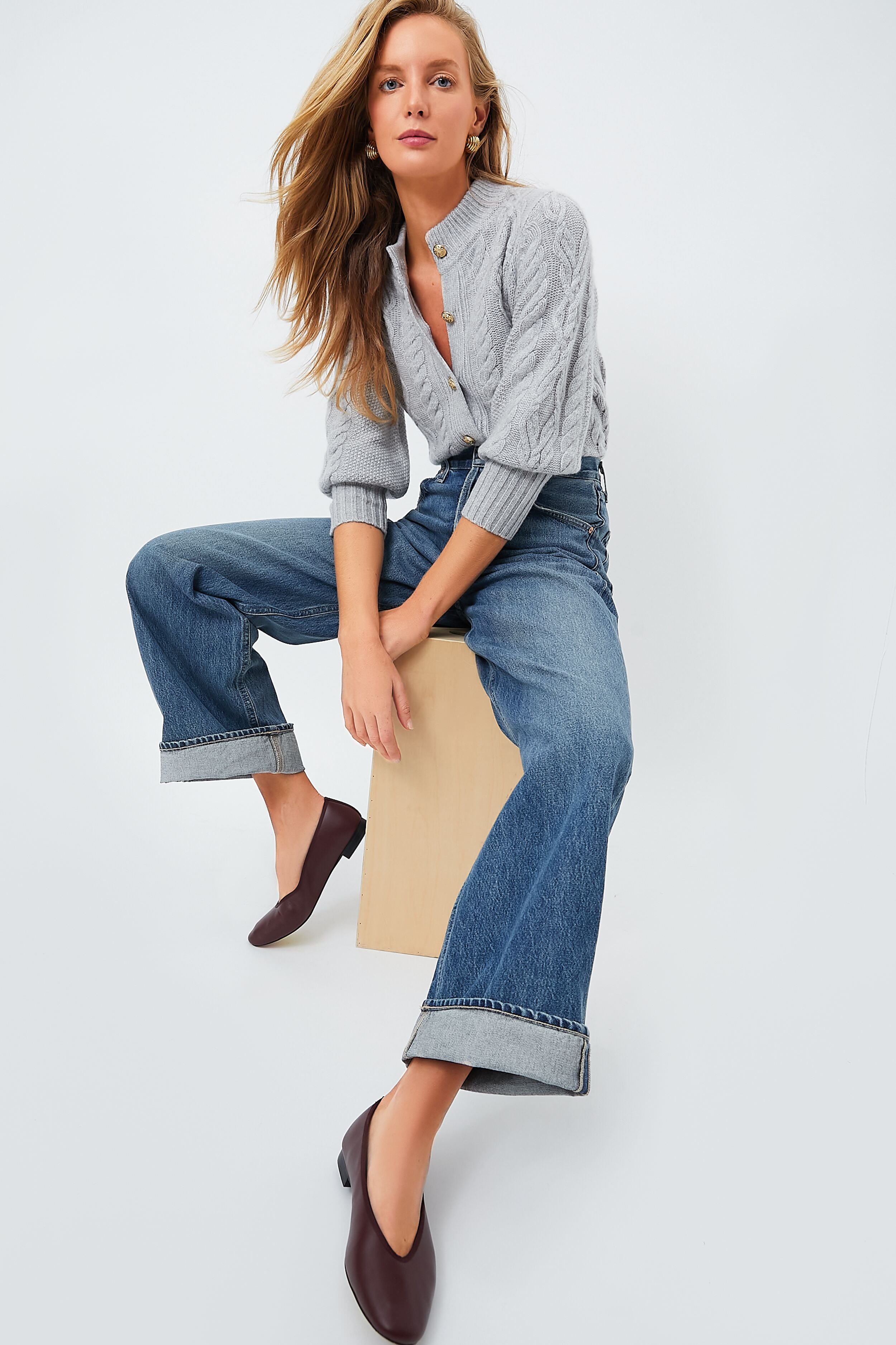 Gray Cashmere Colette Cardigan-Beilave