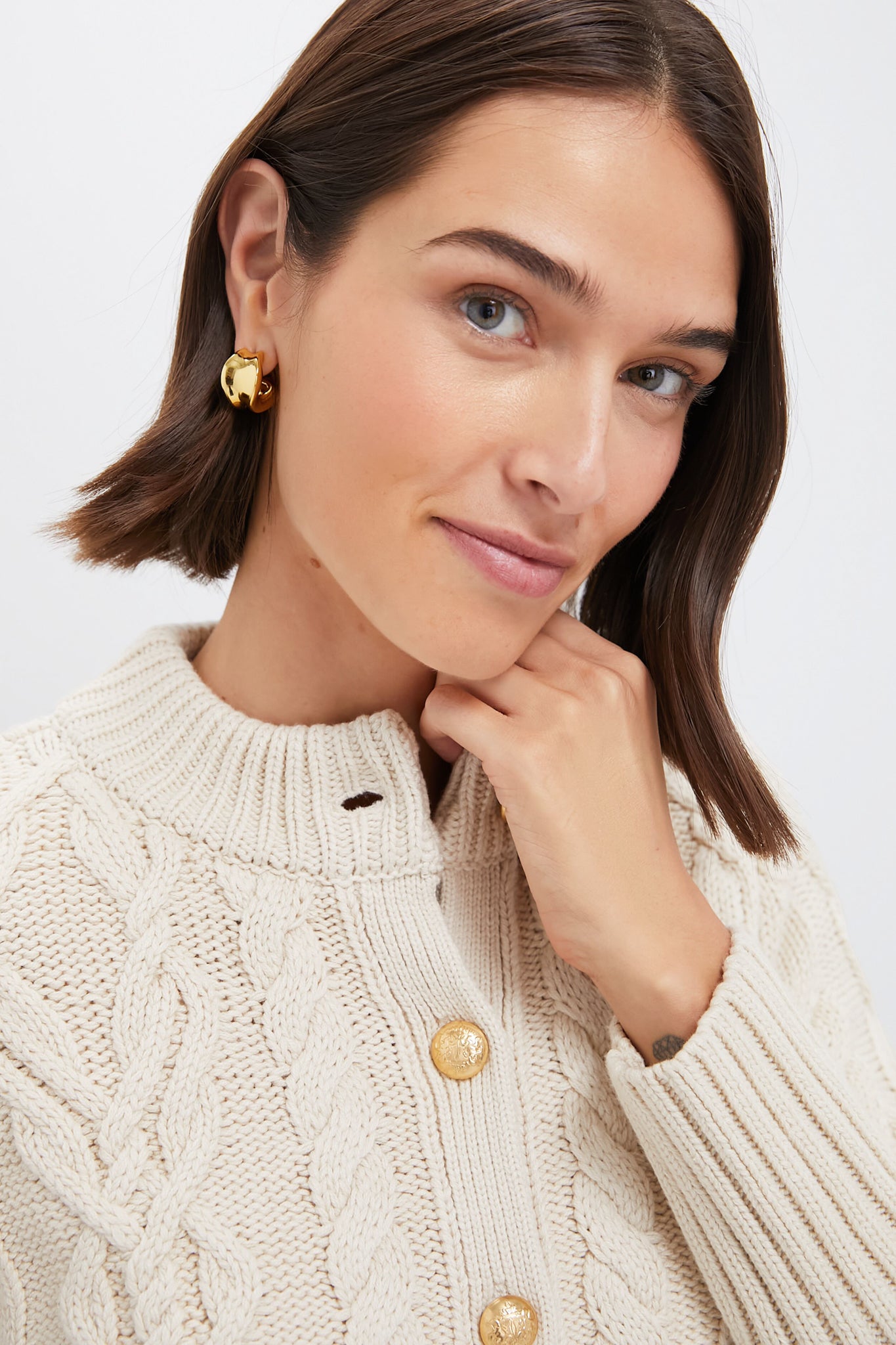 Sandstone Cotton Colette Cardigan-Beilave