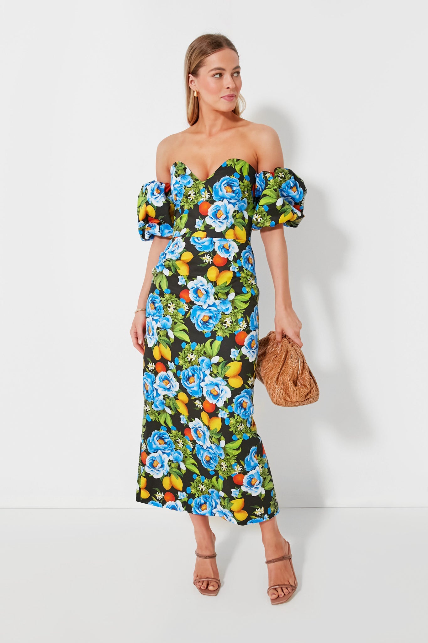 Peonia Black Tati Cotton Dress-Beilave