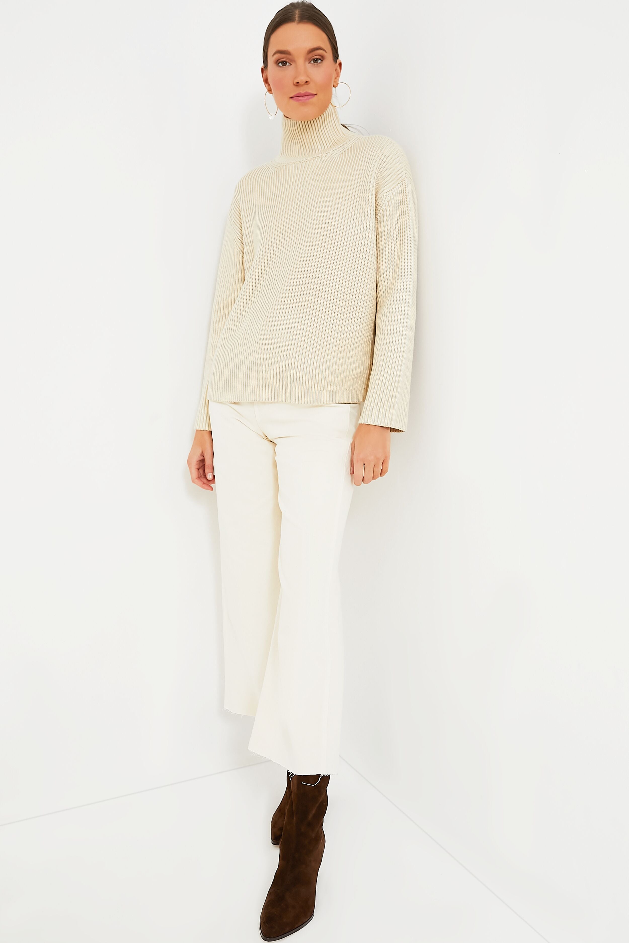 Tan Shimmer Knit Helen Sweater-Beilave