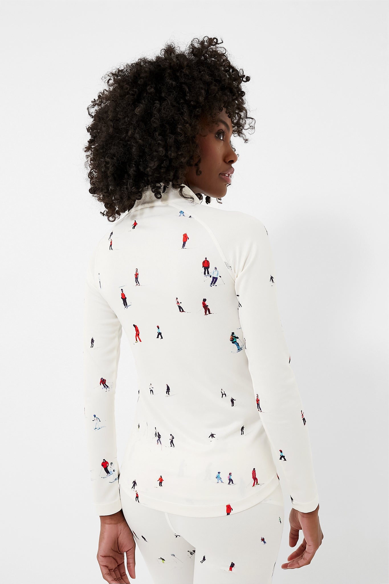 Dede Ski Print Thermal Half Zip-Beilave