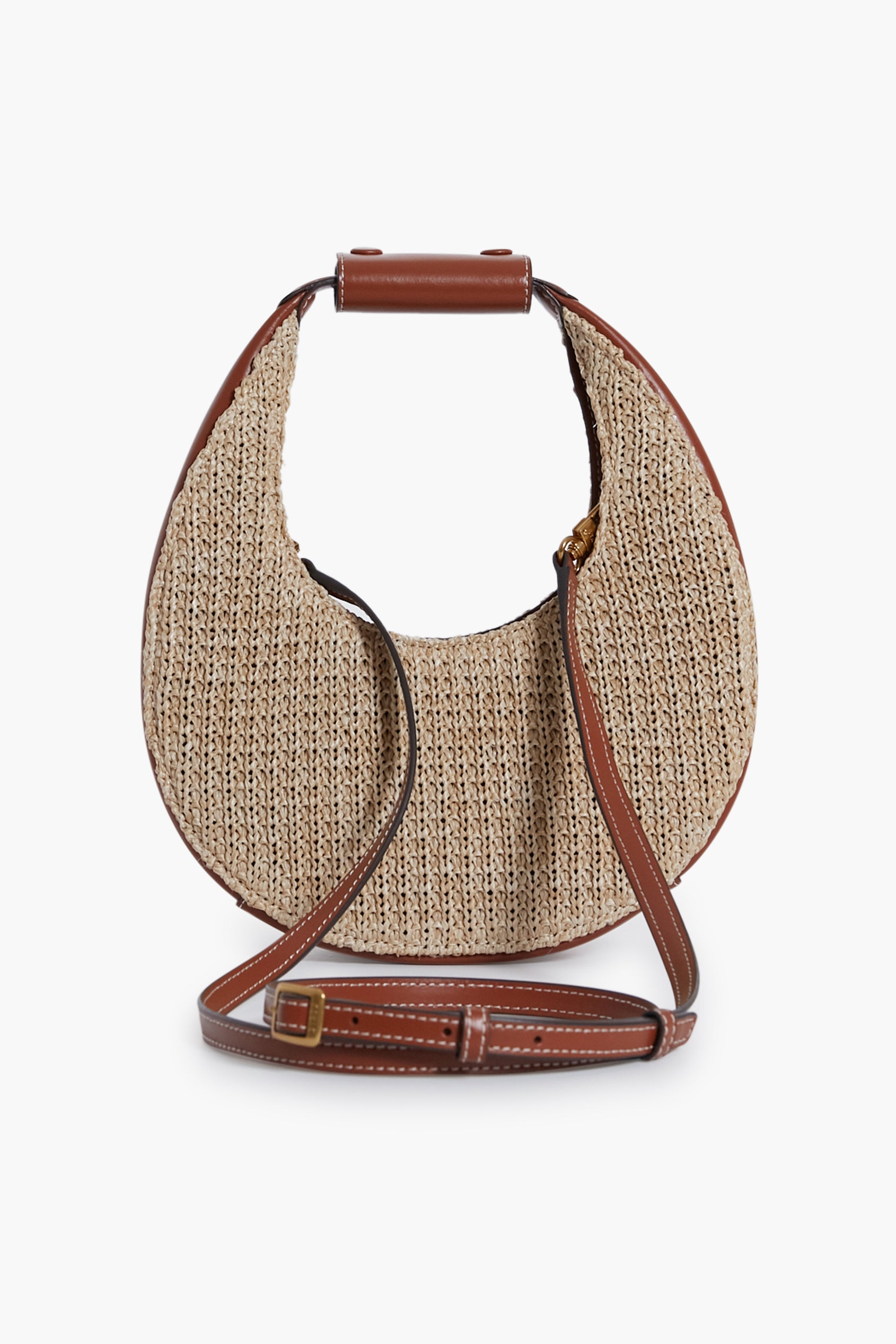 Raffia Mini Moon Bag-Beilave