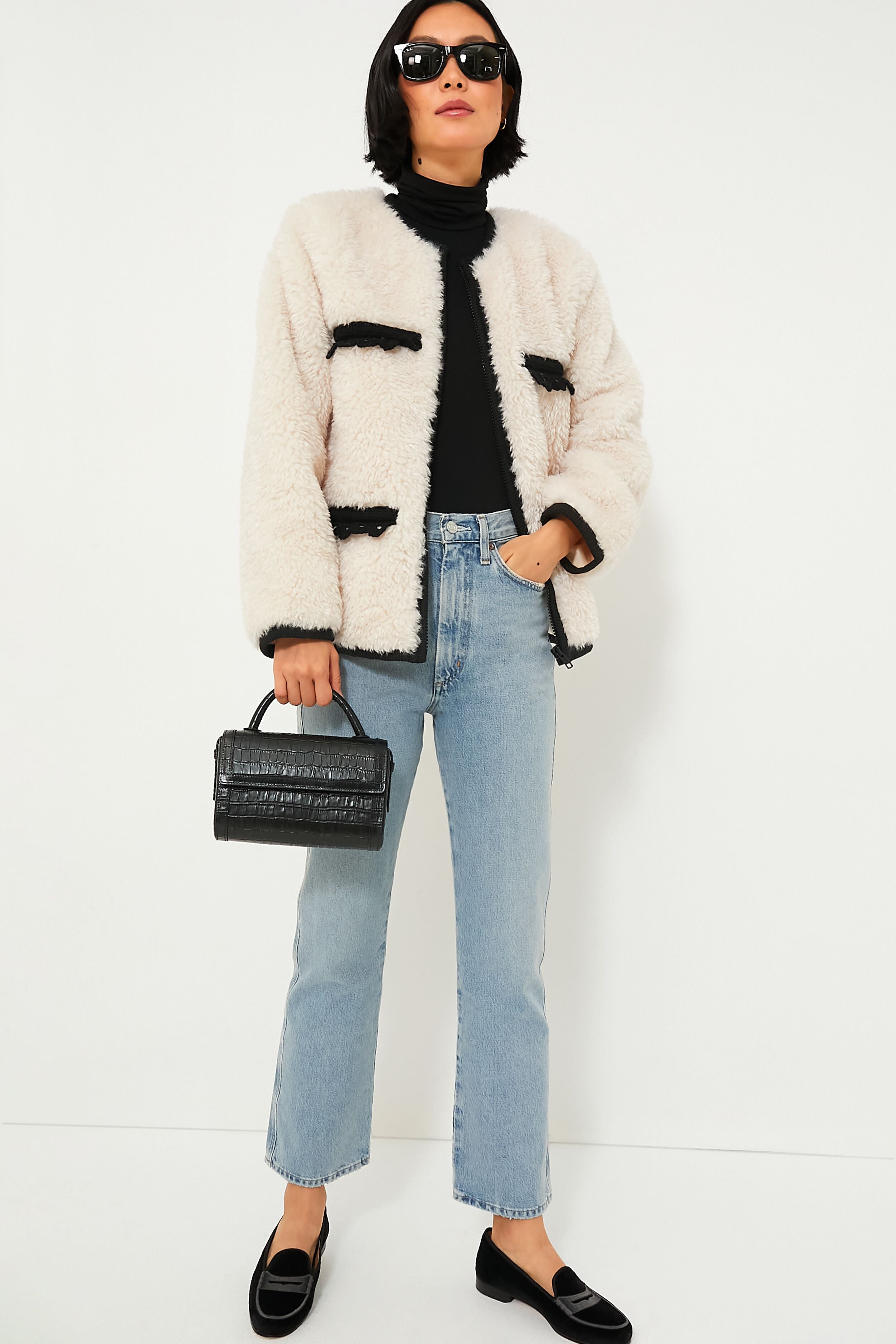 Cream Harper Faux Fur Crochet Parka-Beilave